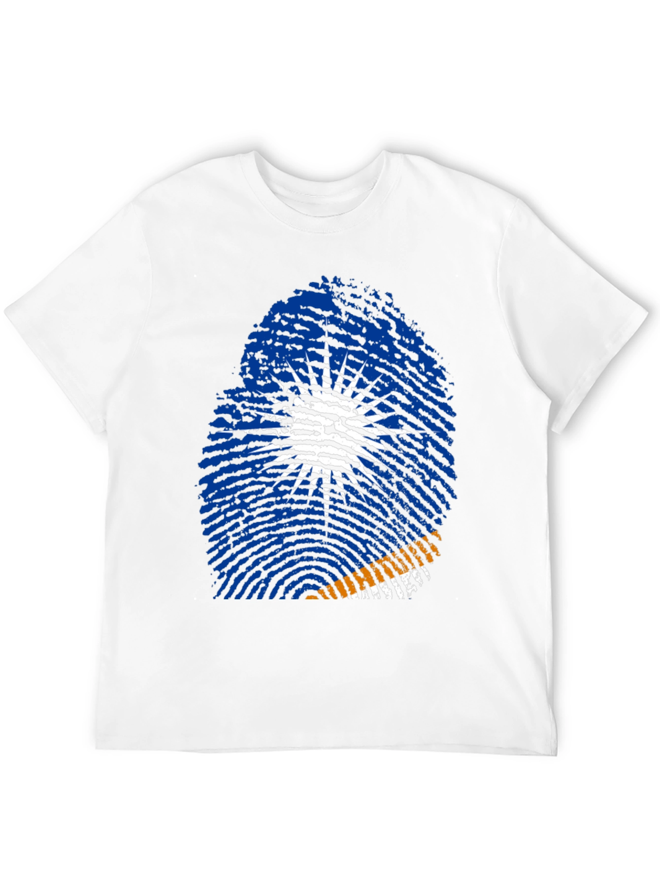 Marshall Islands Flag Fingerprint T-Shirt