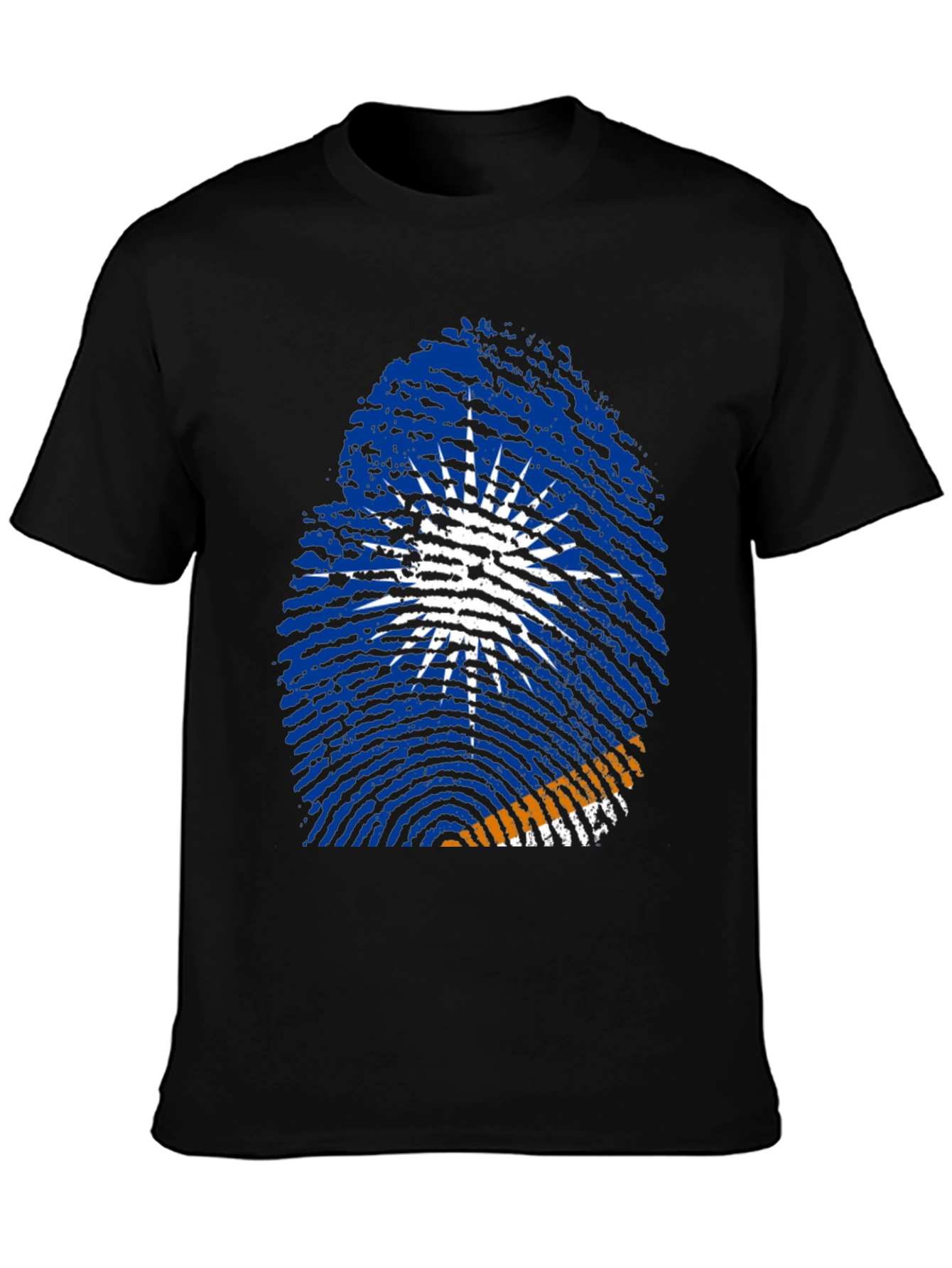 Marshall Islands Flag Fingerprint T-Shirt