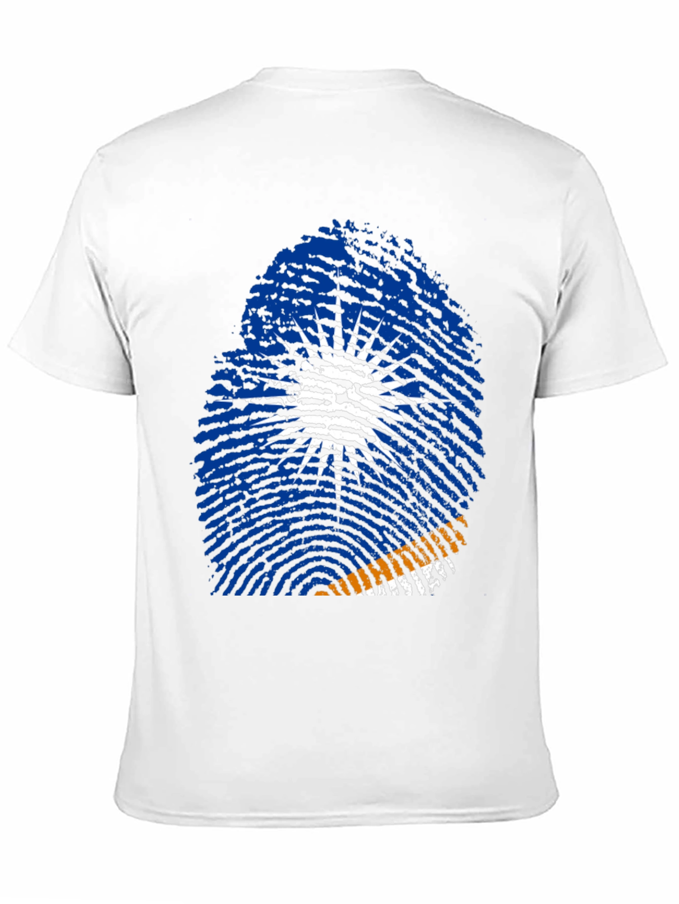 Marshall Islands Flag Fingerprint T-Shirt