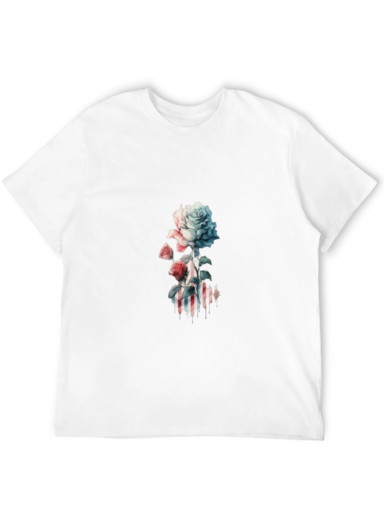 Rose Graphic Black Tee - Stylish and Unique