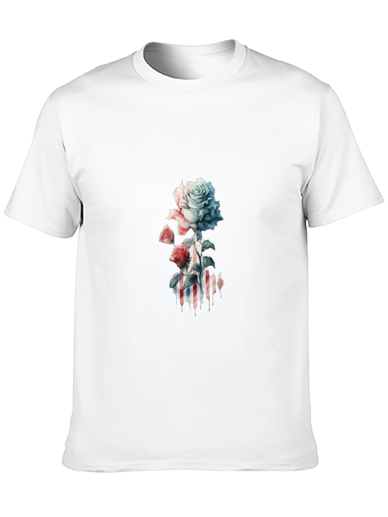 Rose Graphic Black Tee - Stylish and Unique