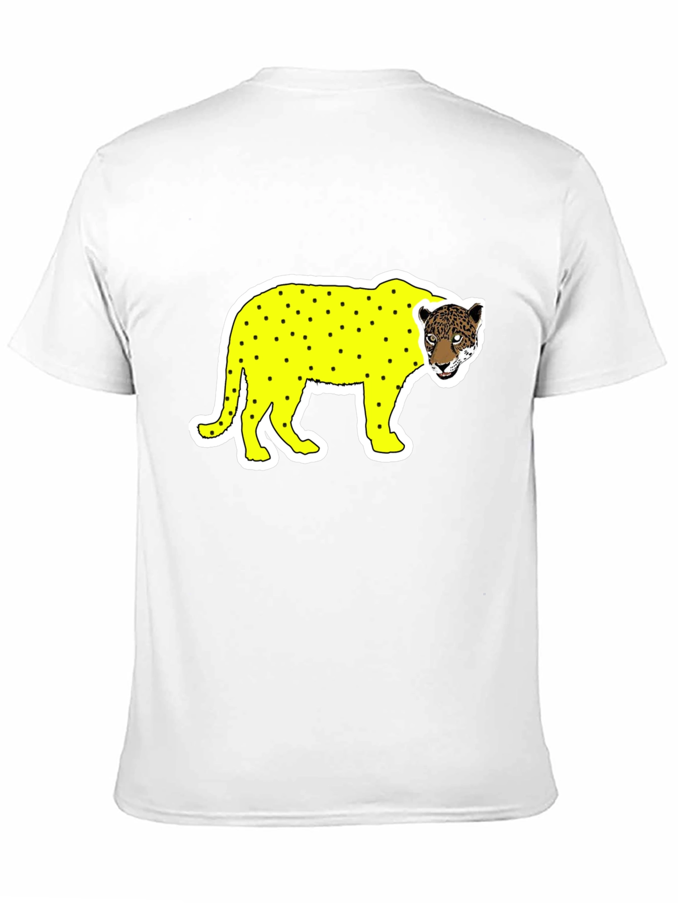 Novelty Graphic Tee - Yellow Leopard