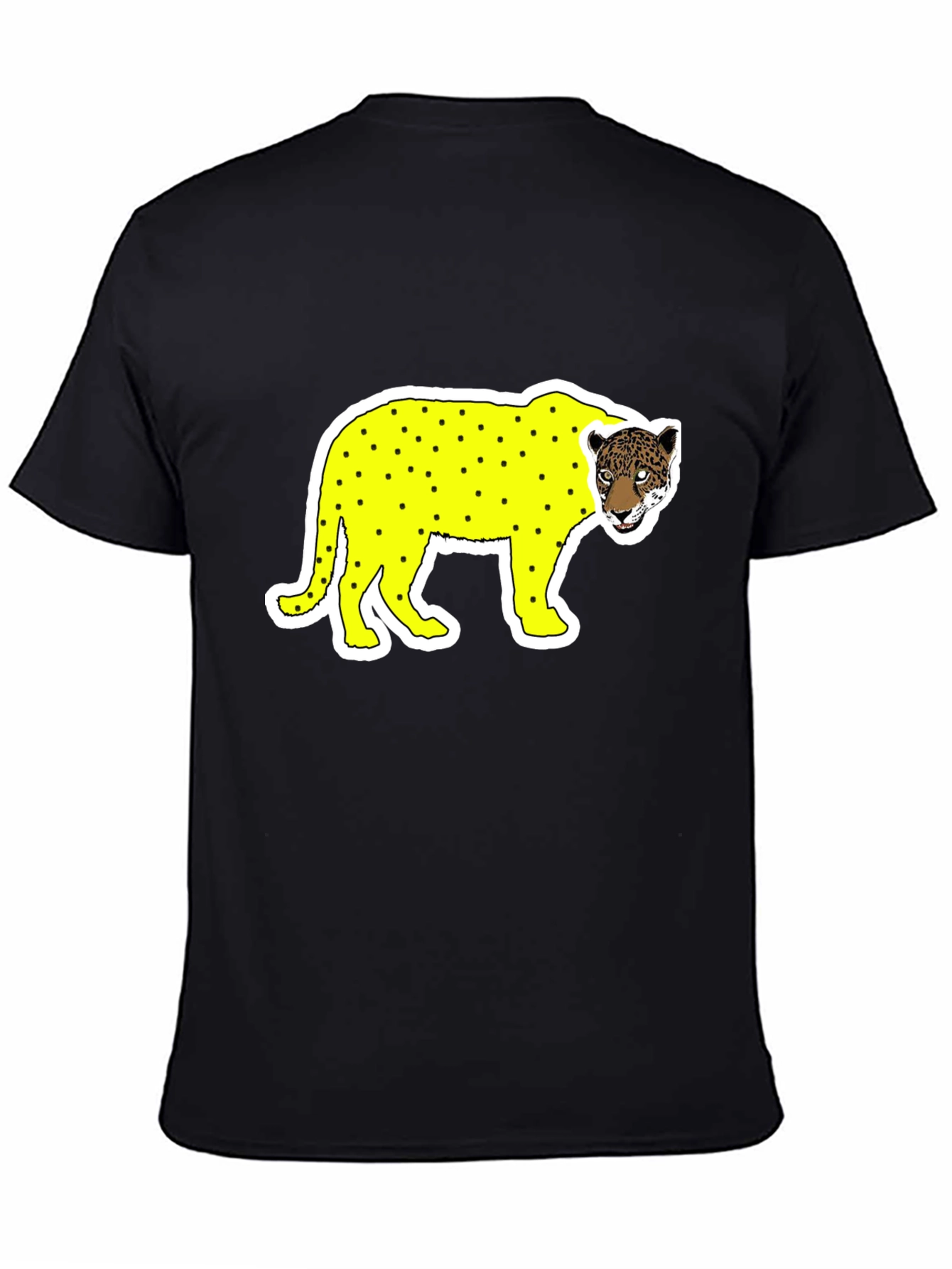 Novelty Graphic Tee - Yellow Leopard