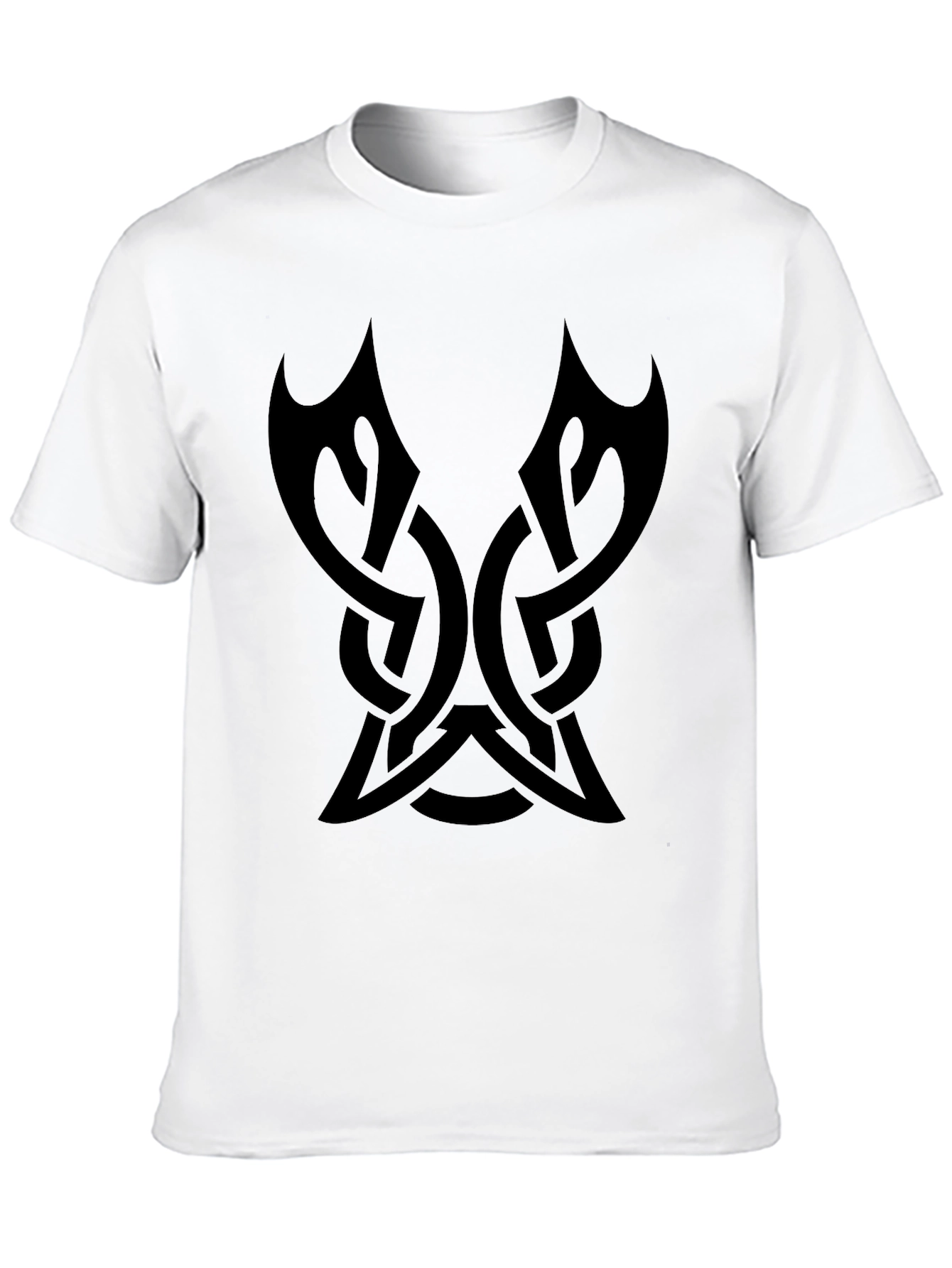Mens Black Tribal Knot Graphic Tee