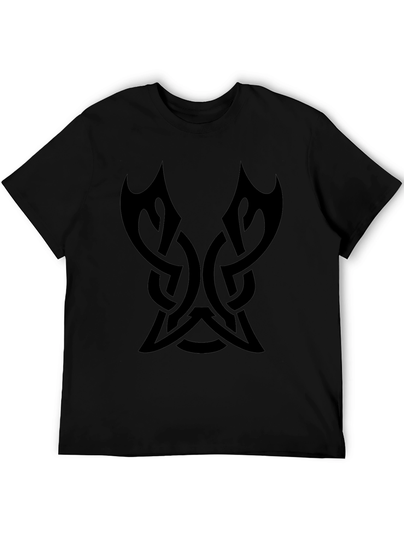 Mens Black Tribal Knot Graphic Tee