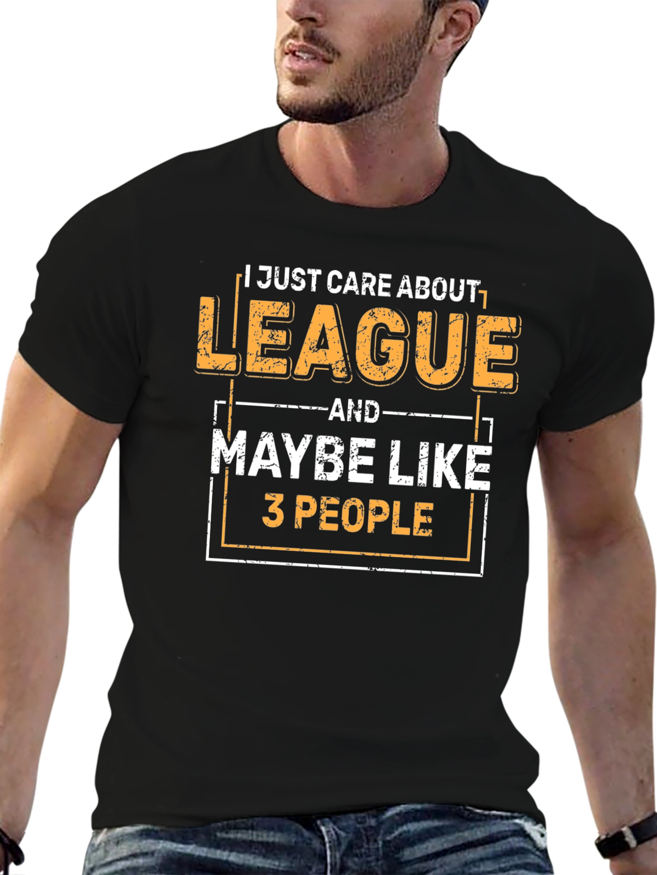 League and 3 People T-Shirt Funny