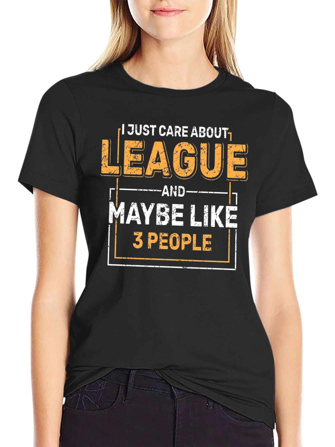 League and 3 People T-Shirt Funny