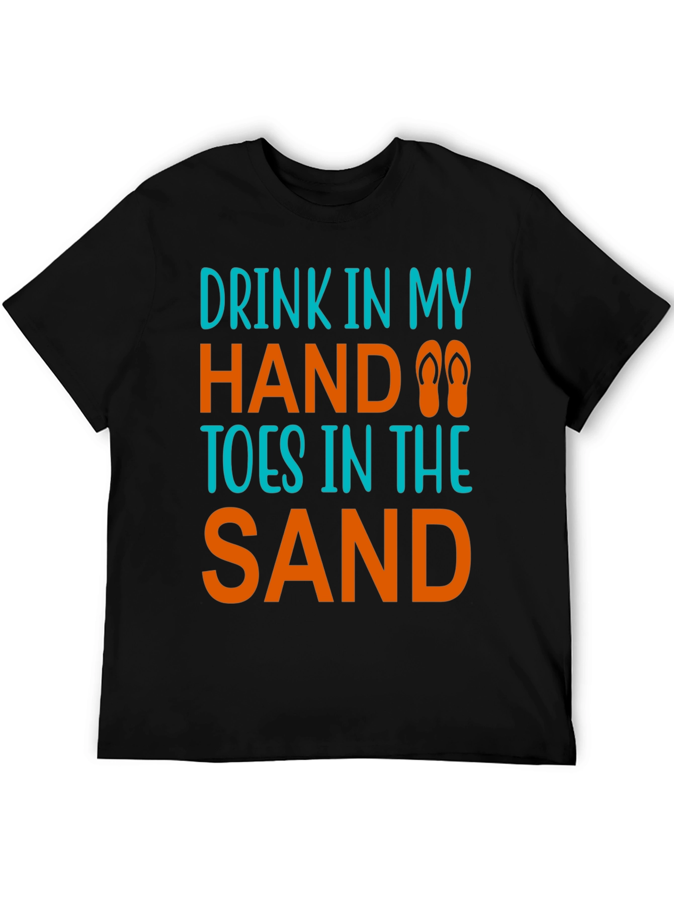 Drink in Hand Toes in Sand Graphic Tee