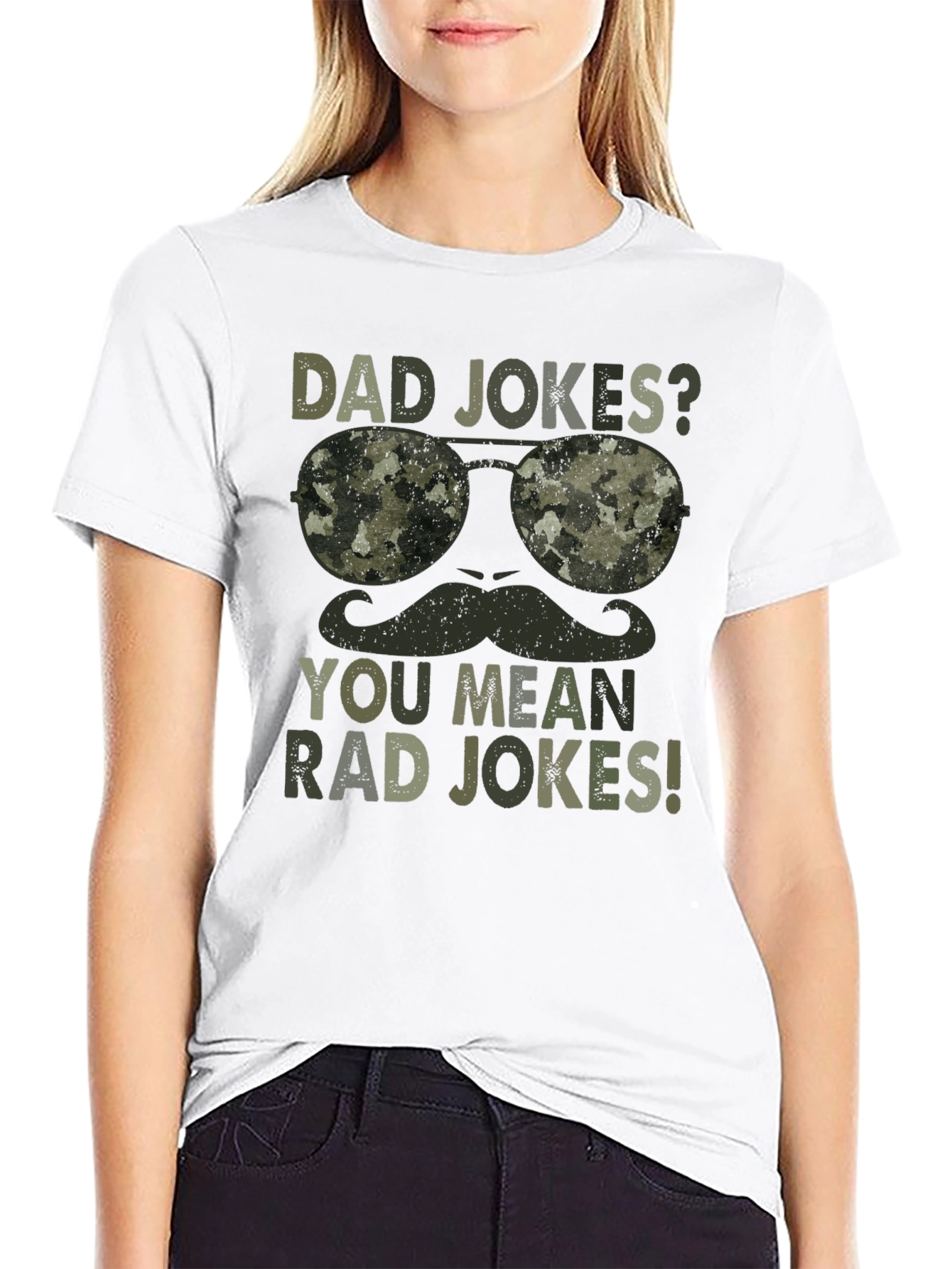 Dad Jokes? Rad Jokes! Camo Graphic T-Shirt