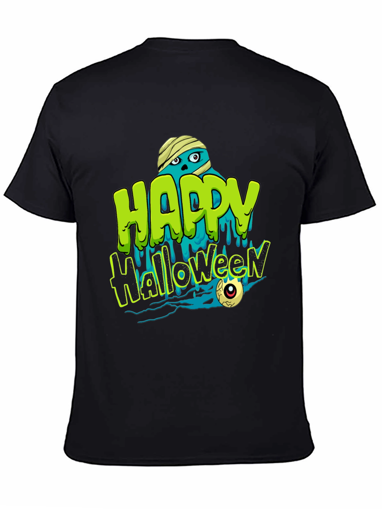 Happy Halloween Mummy Graphic Tee - Spooky Season Shirt