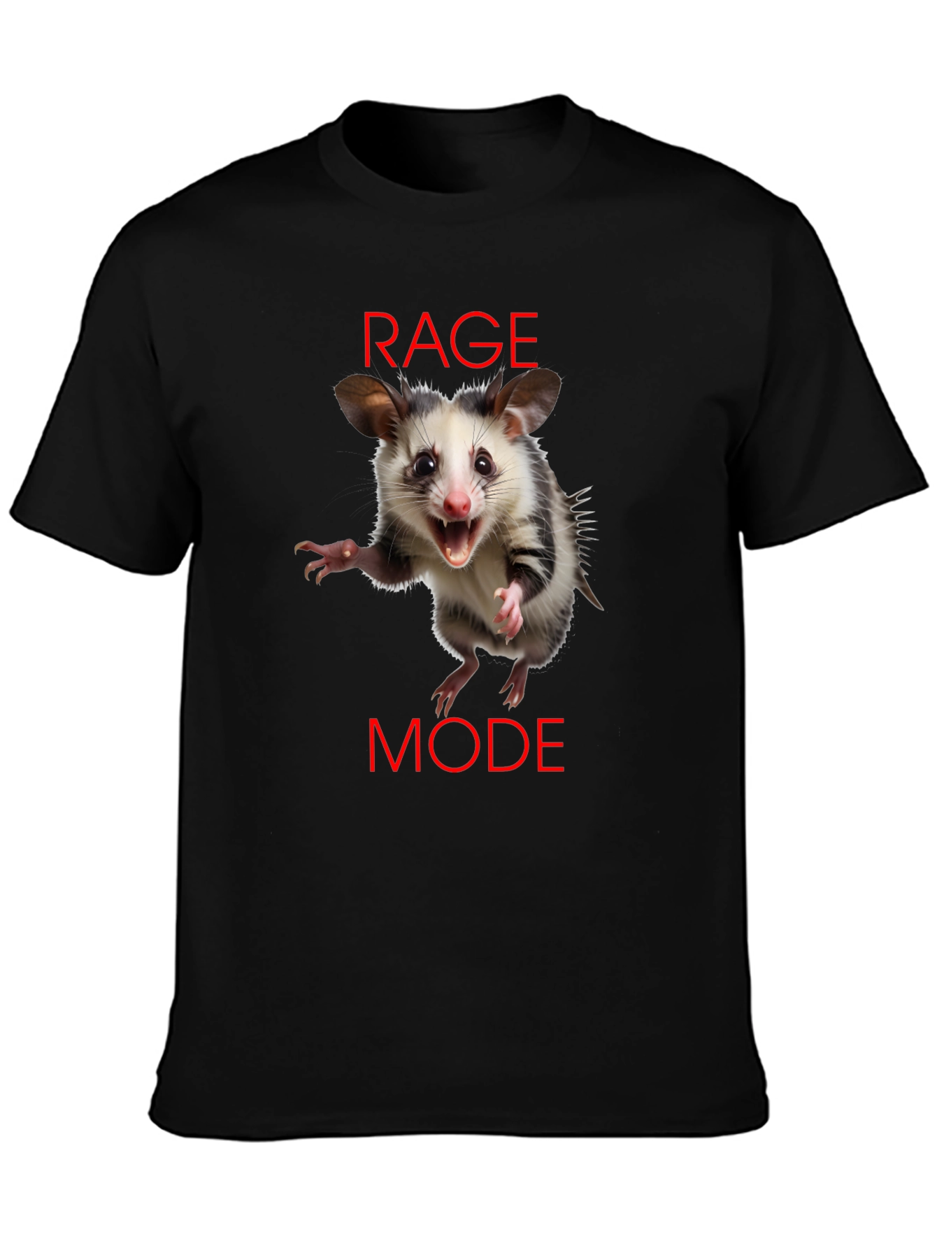 Rage Mode Opossum Black T-Shirt