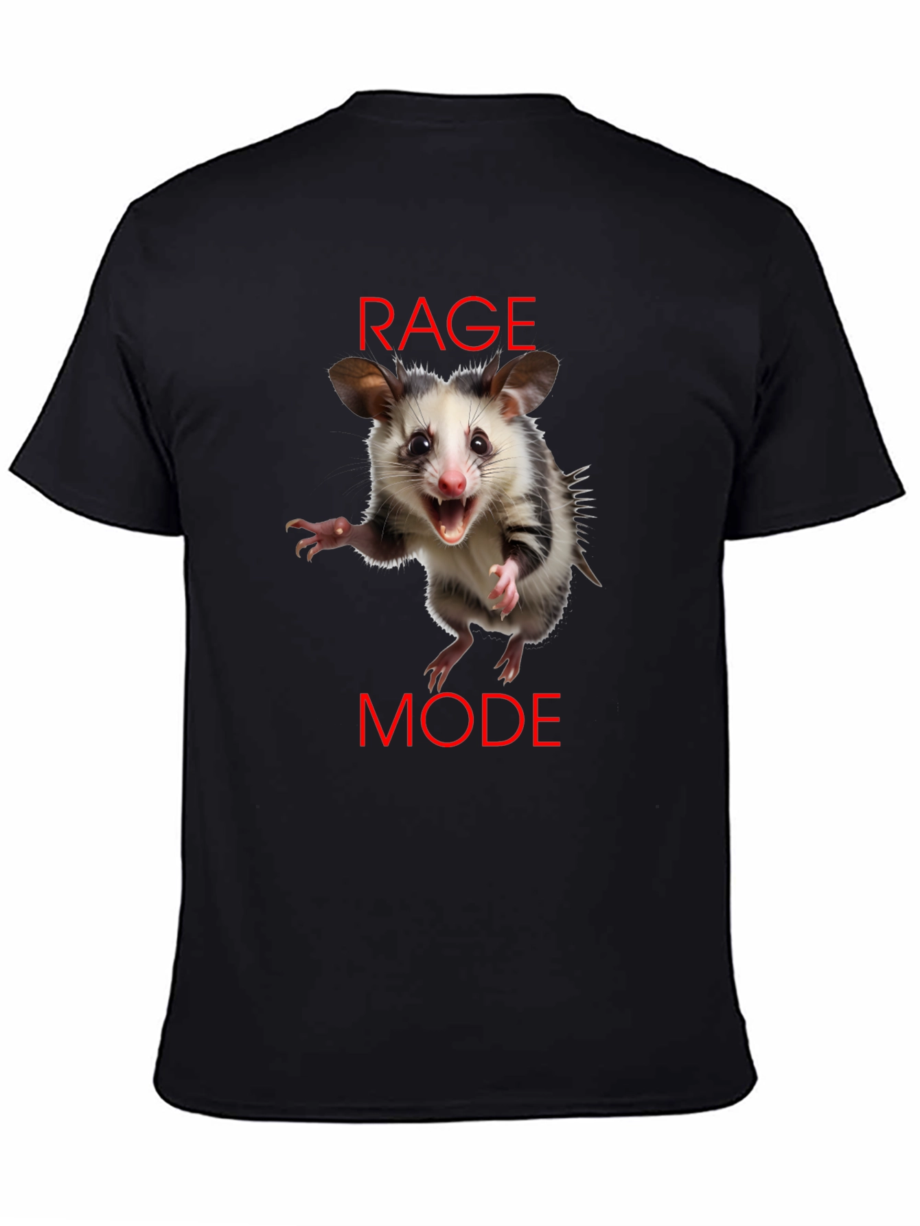Rage Mode Opossum Black T-Shirt