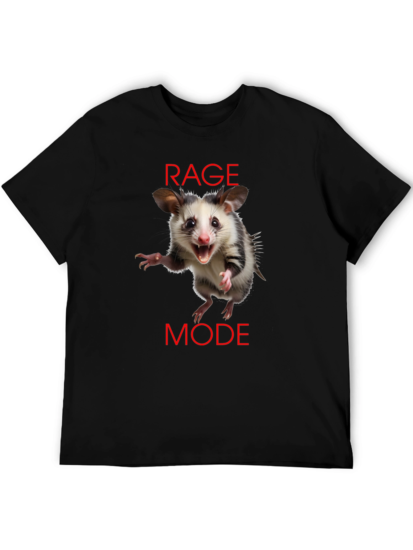 Rage Mode Opossum Black T-Shirt