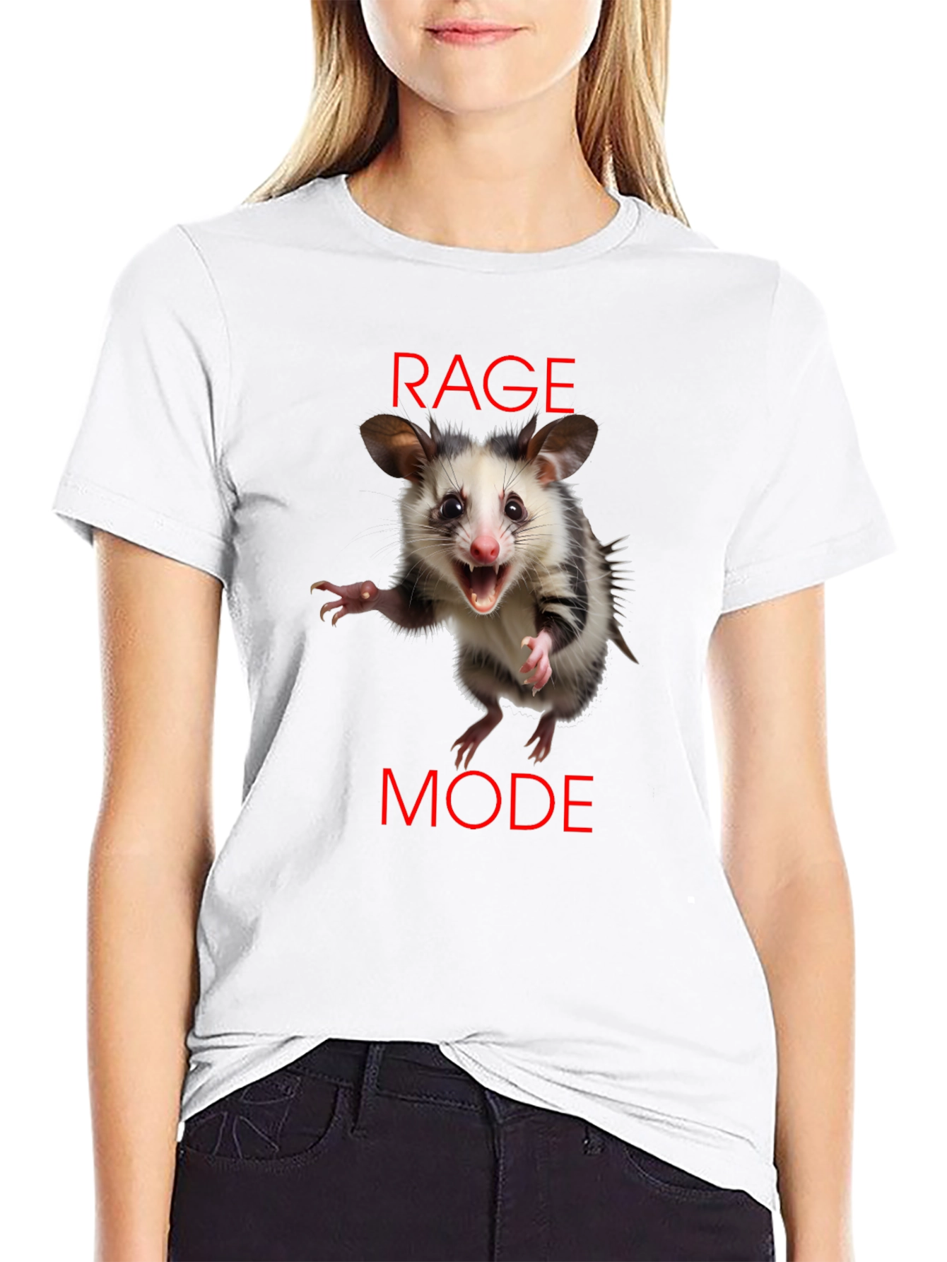Rage Mode Opossum Black T-Shirt