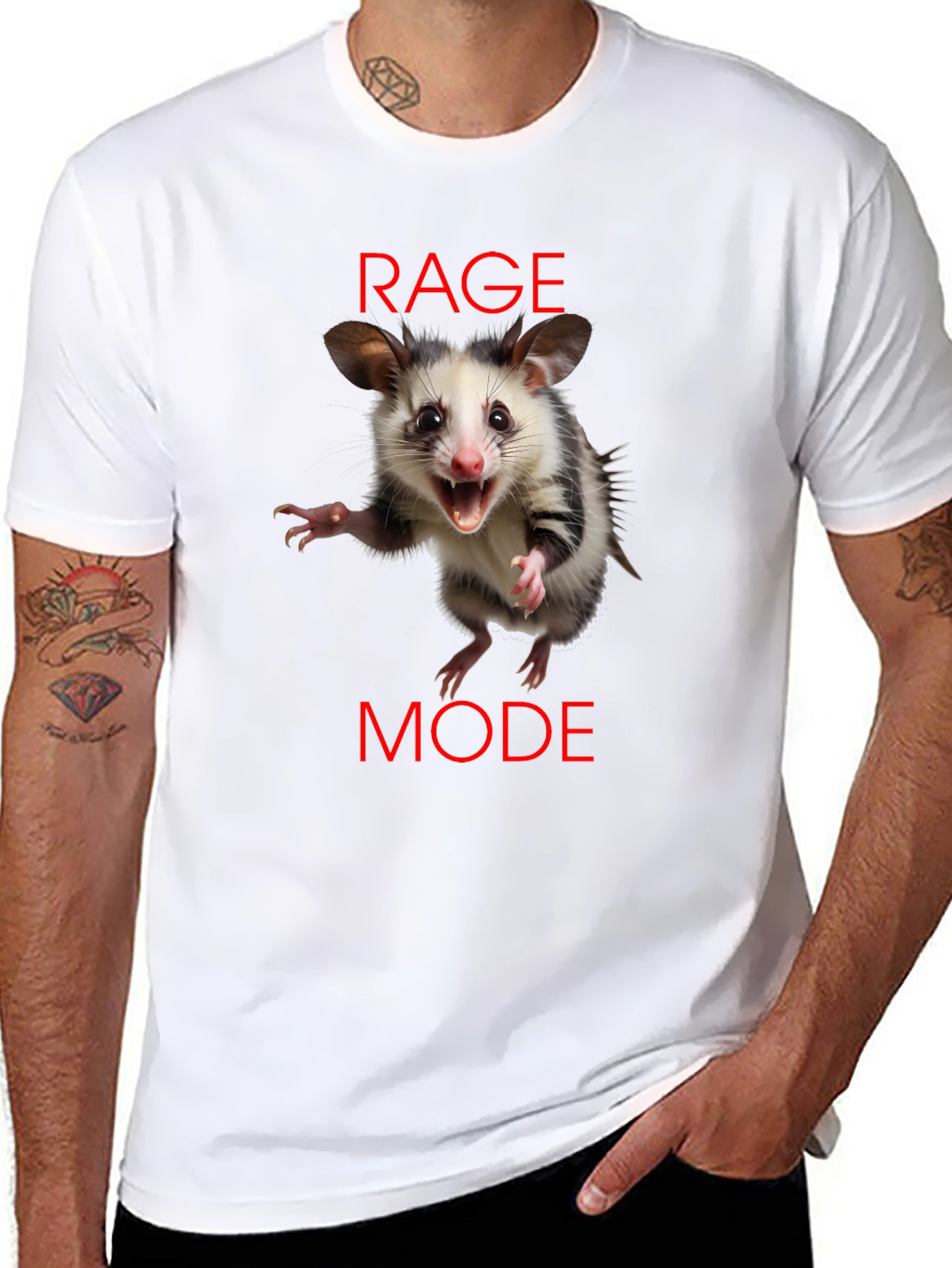 Rage Mode Opossum Black T-Shirt
