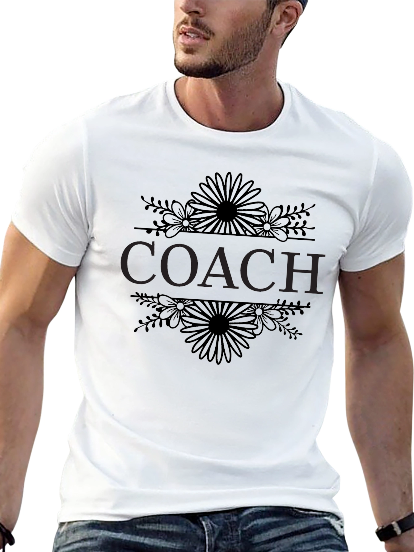 Floral Coach Graphic T-Shirt