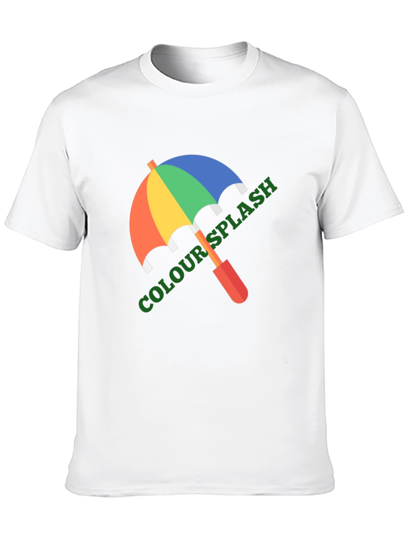 Colour Splash Umbrella Graphic Tee - Black