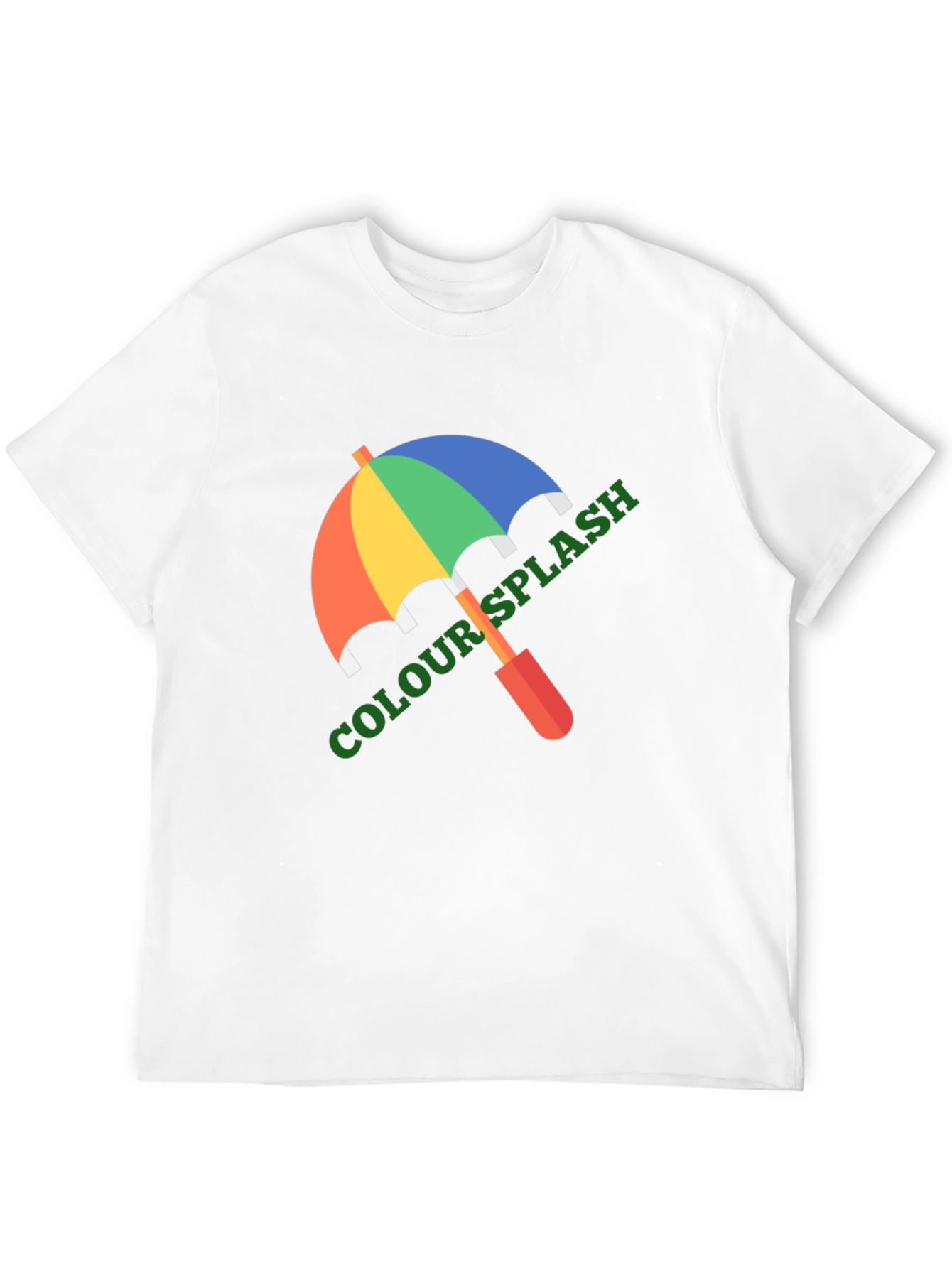 Colour Splash Umbrella Graphic Tee - Black