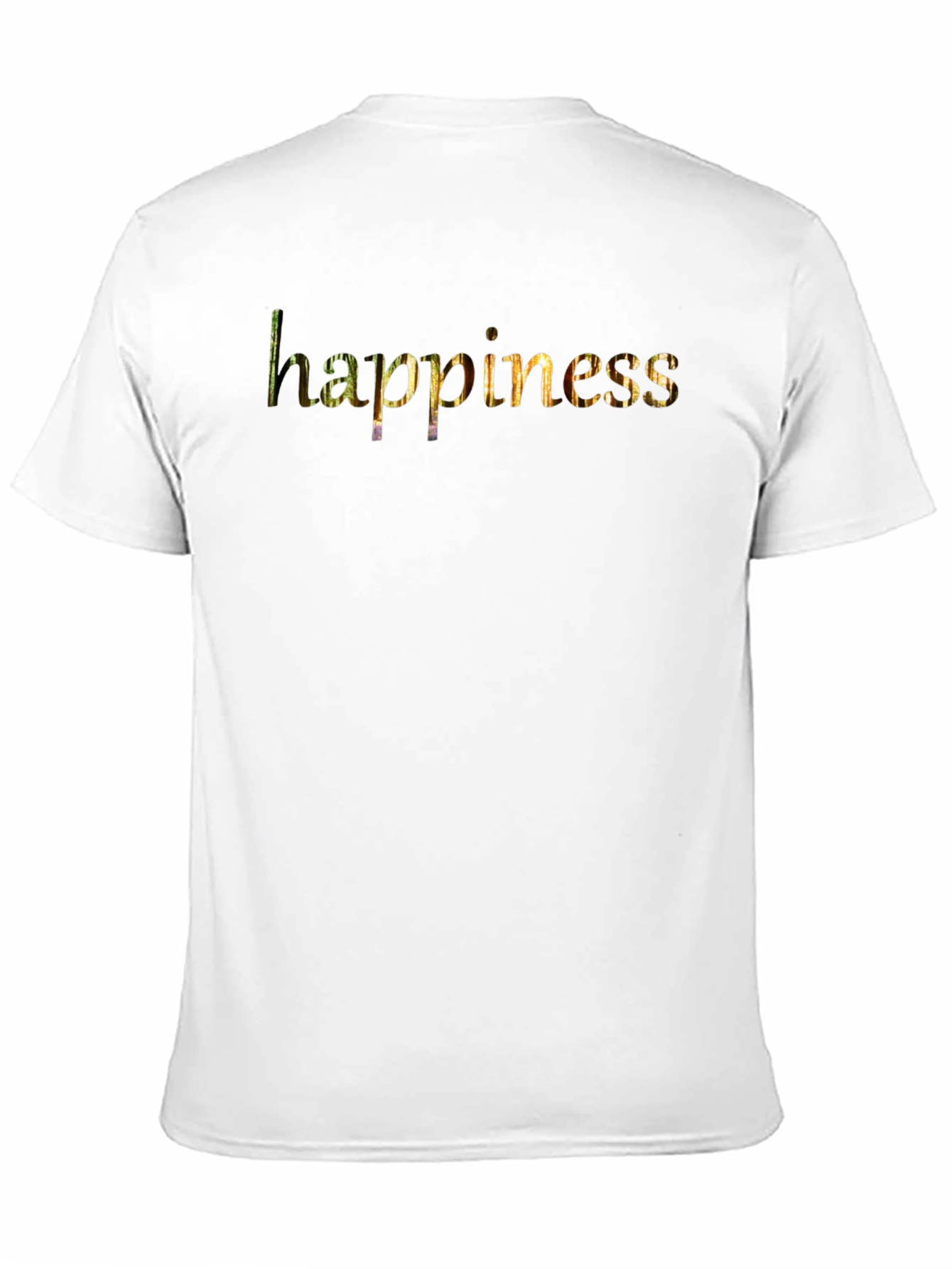 Happiness Graphic Black T-Shirt for Men