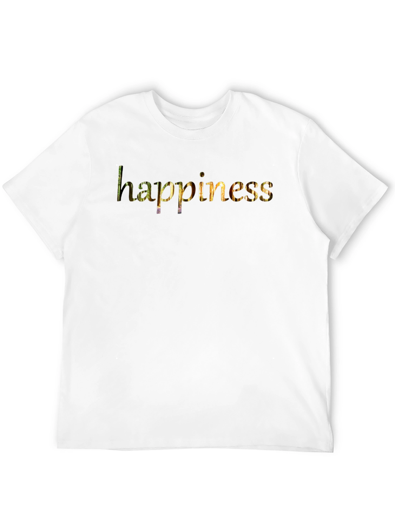 Happiness Graphic Black T-Shirt for Men