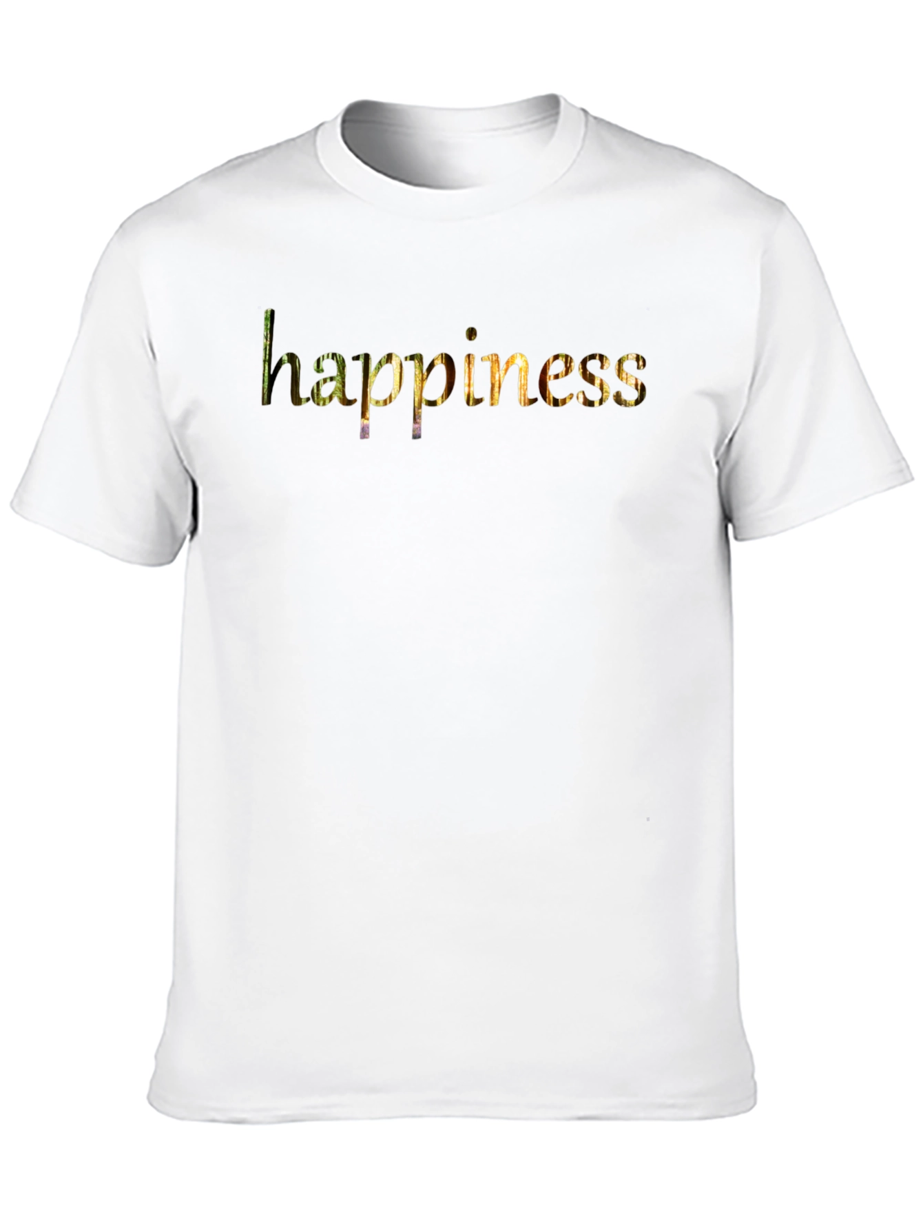 Happiness Graphic Black T-Shirt for Men