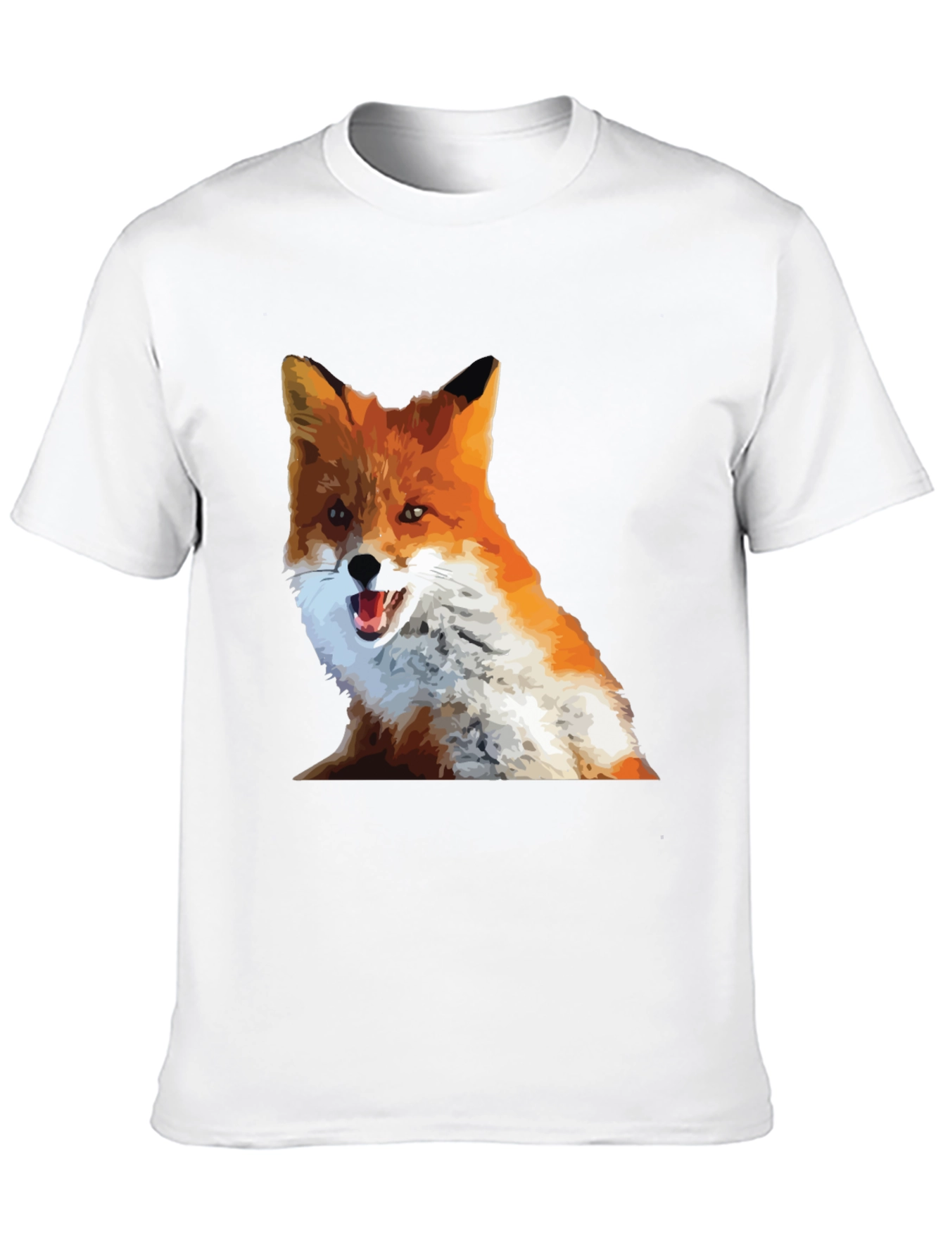 Cool Fox Graphic Tee - Black Cotton T-Shirt
