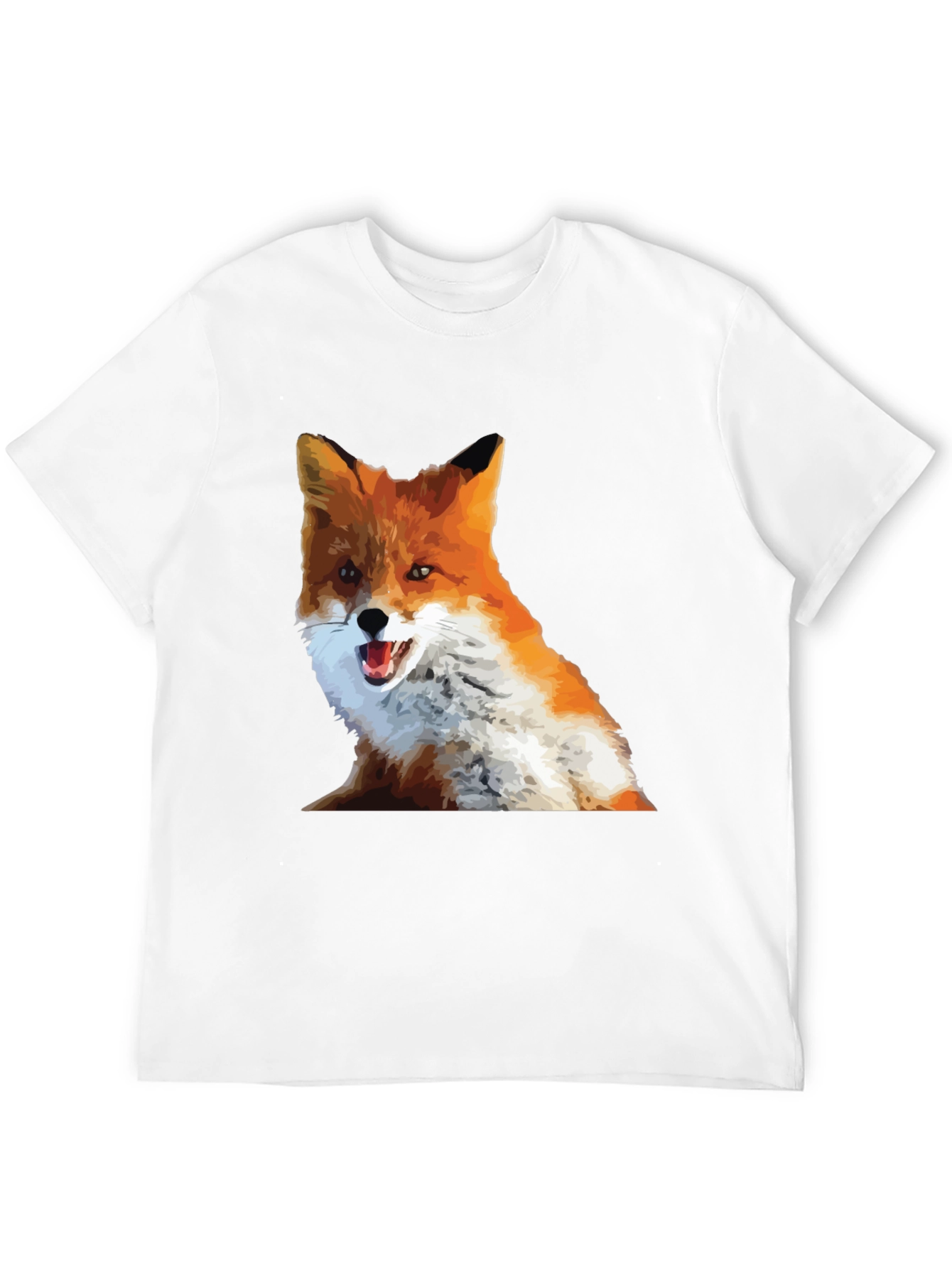 Cool Fox Graphic Tee - Black Cotton T-Shirt