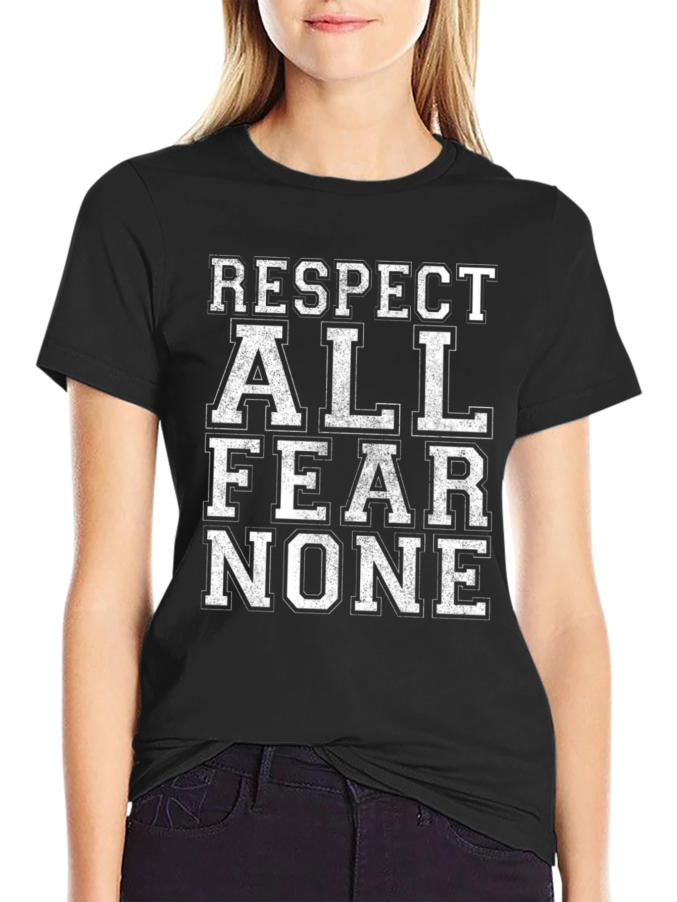 Respect All Fear None Graphic T-Shirt