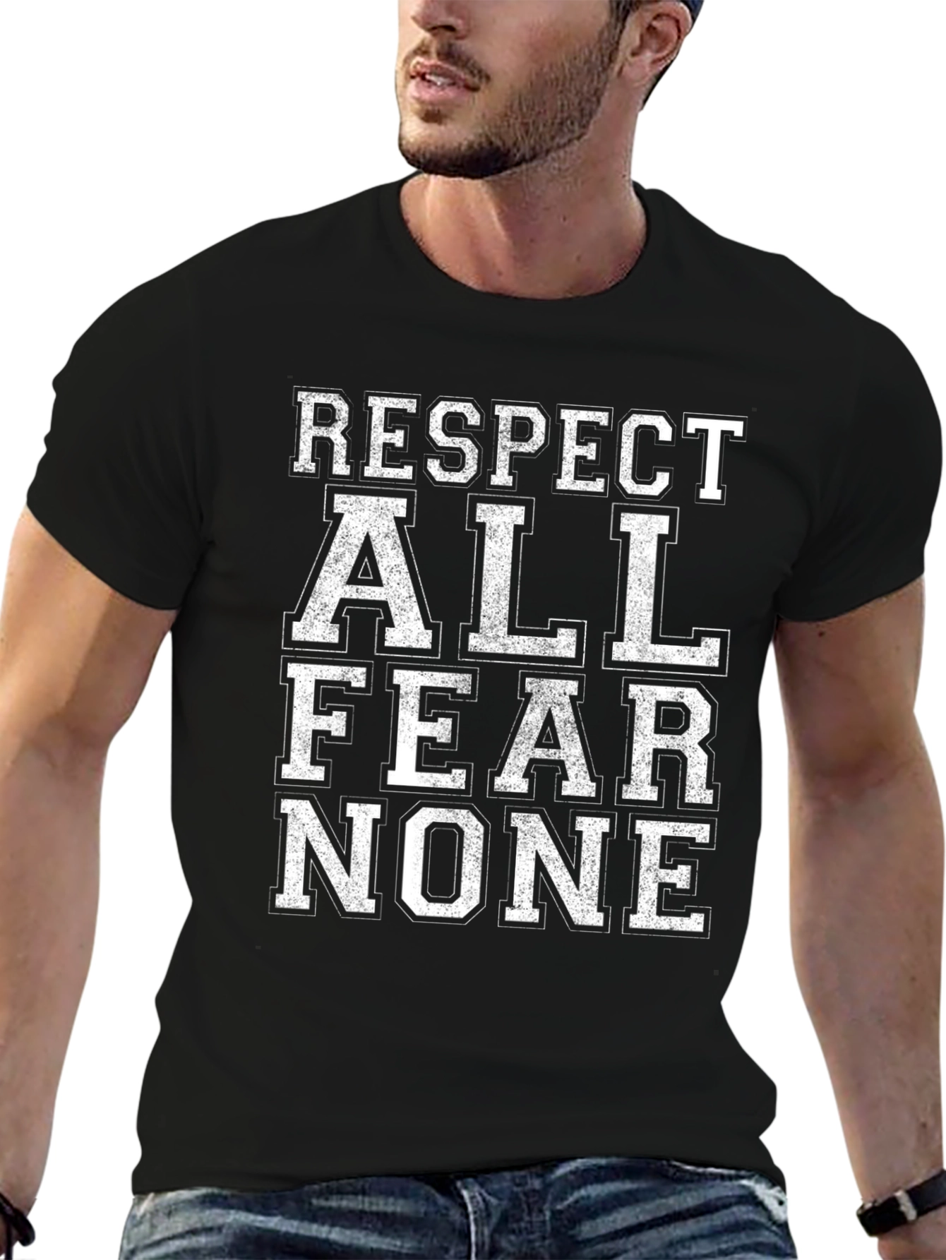 Respect All Fear None Graphic T-Shirt