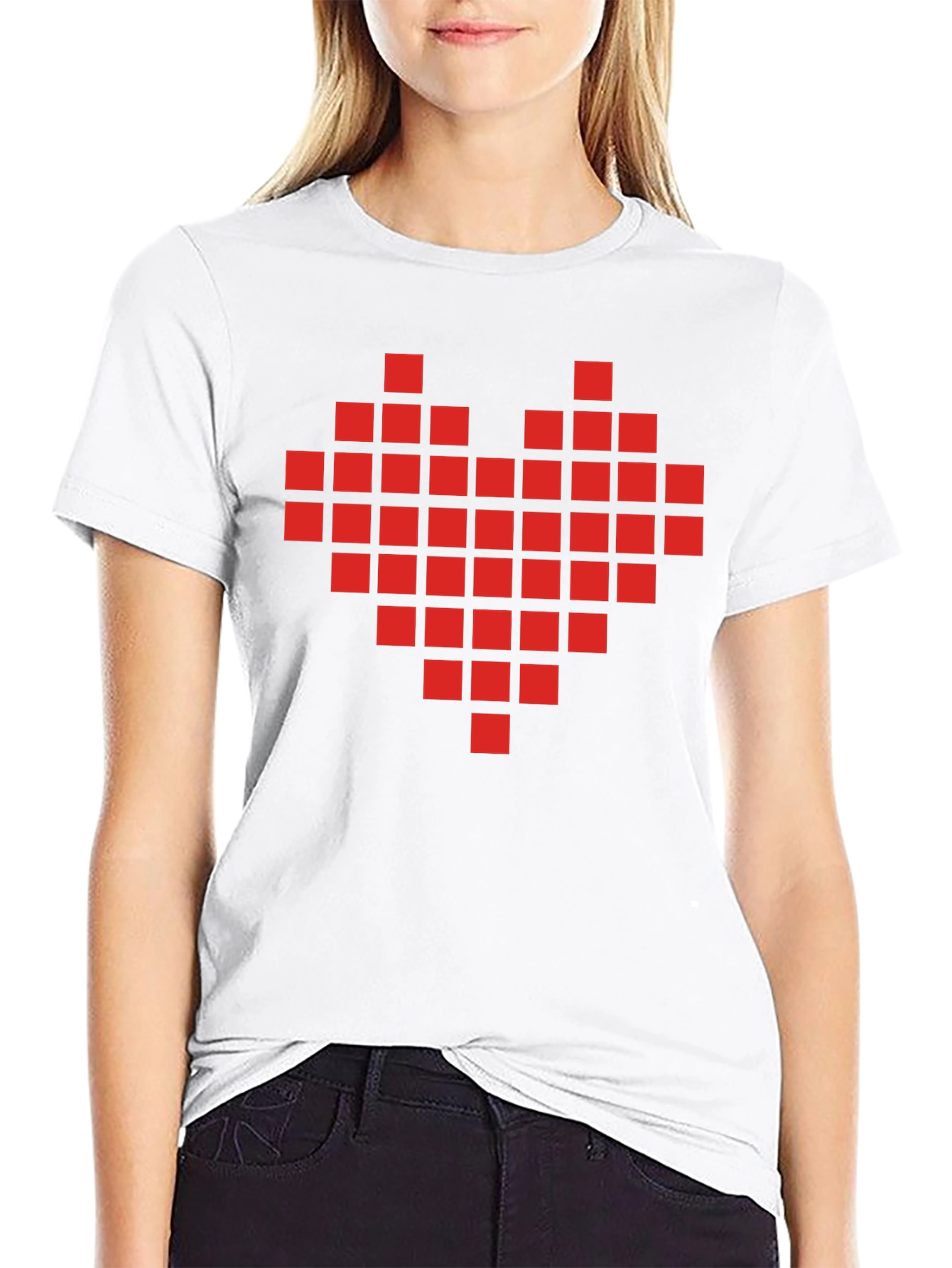 Pixel Heart Graphic T-Shirt