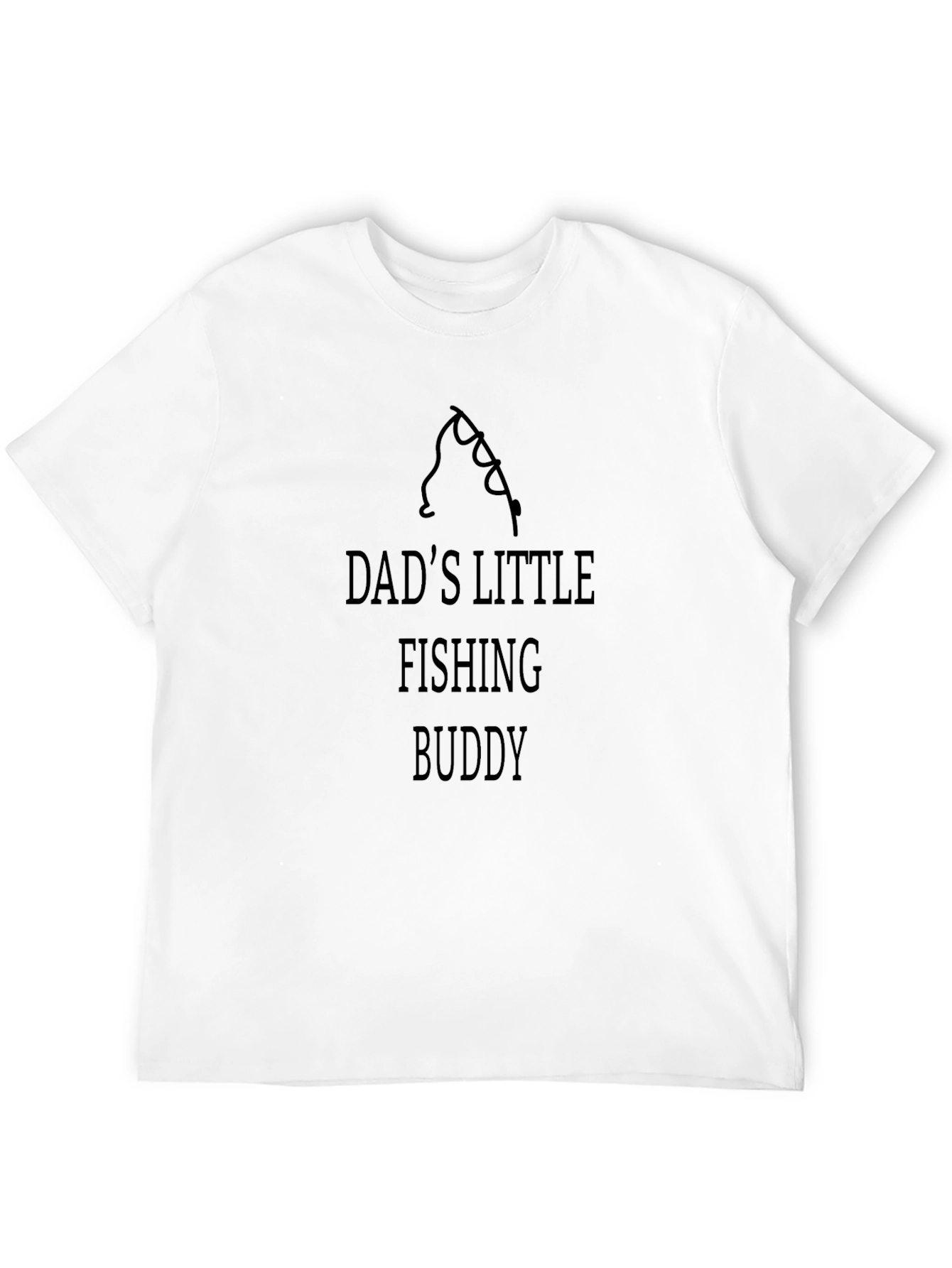 Dads Little Fishing Buddy Black Graphic Tee