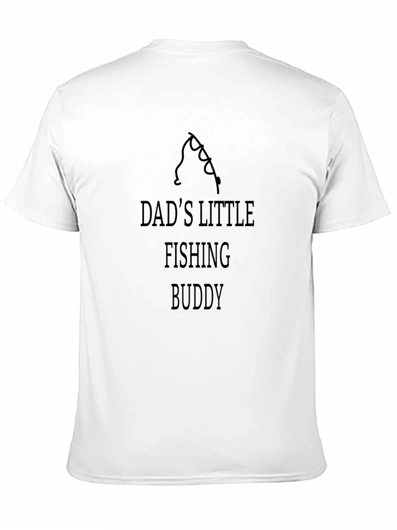 Dads Little Fishing Buddy Black Graphic Tee