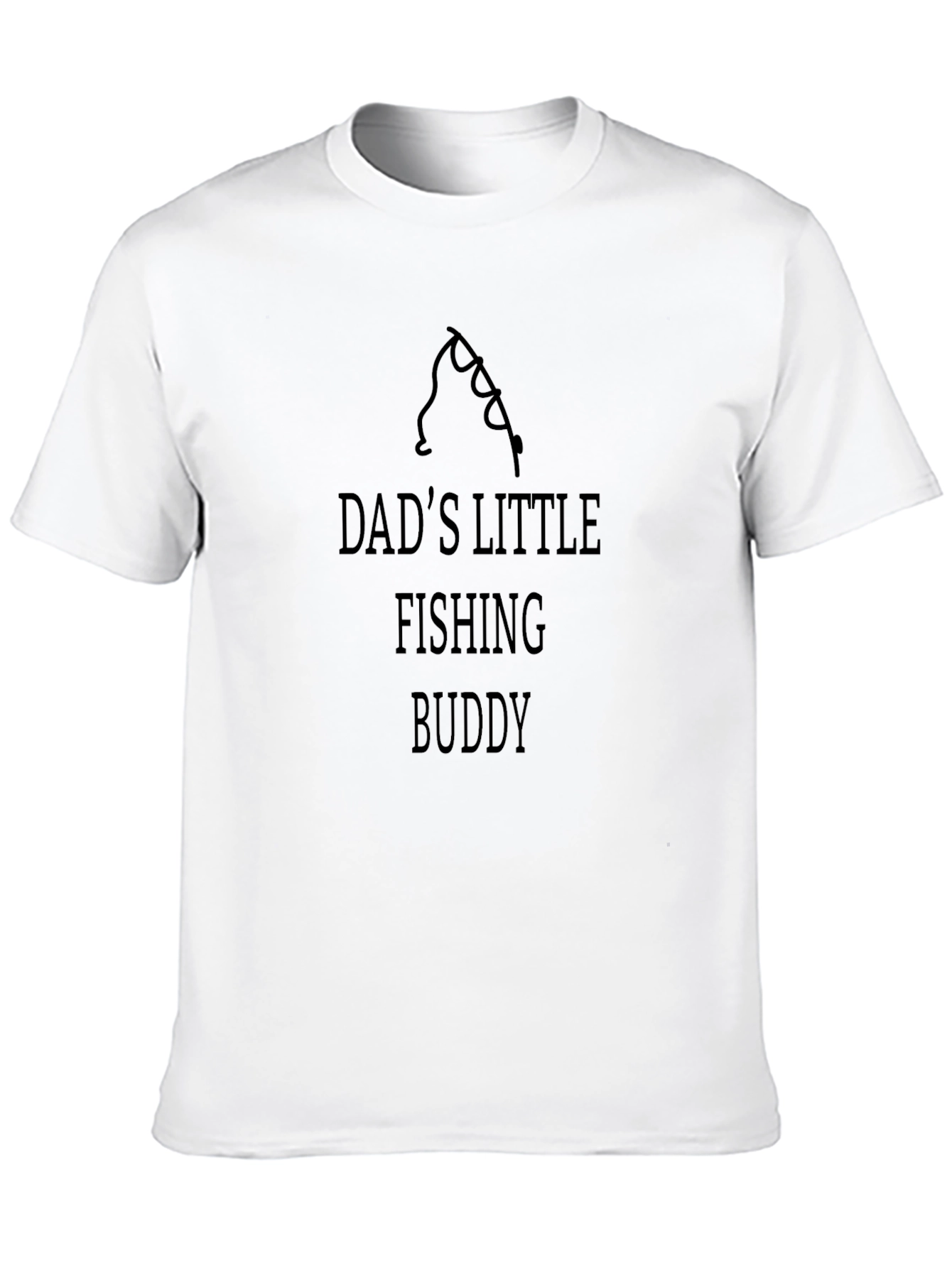Dads Little Fishing Buddy Black Graphic Tee