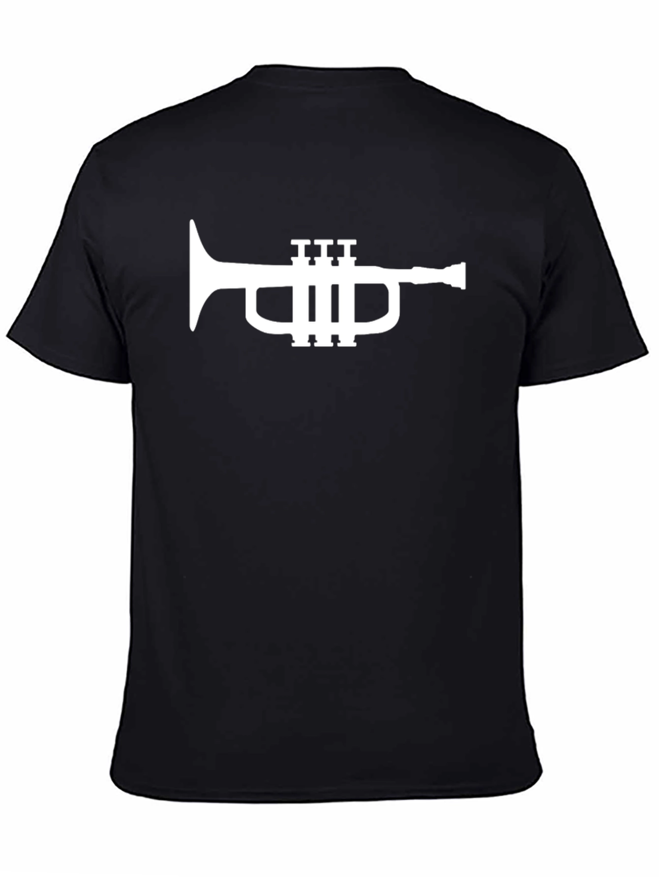 Trumpet Graphic Tee - Classic Black Cotton T-Shirt