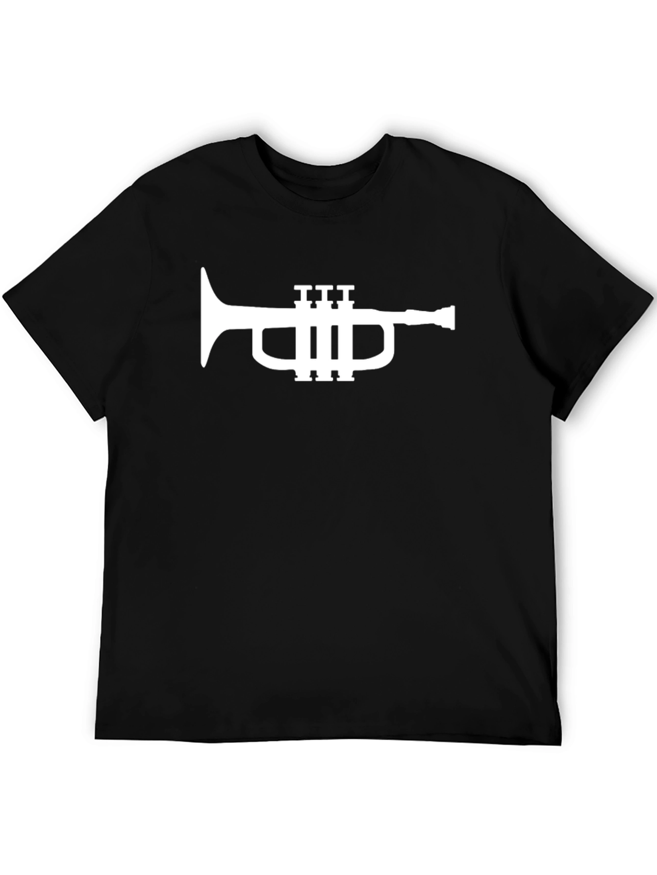 Trumpet Graphic Tee - Classic Black Cotton T-Shirt