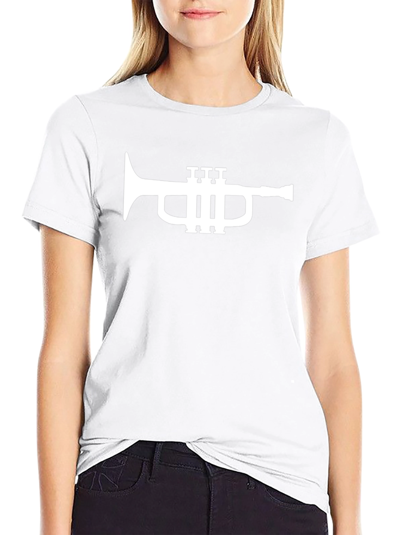 Trumpet Graphic Tee - Classic Black Cotton T-Shirt
