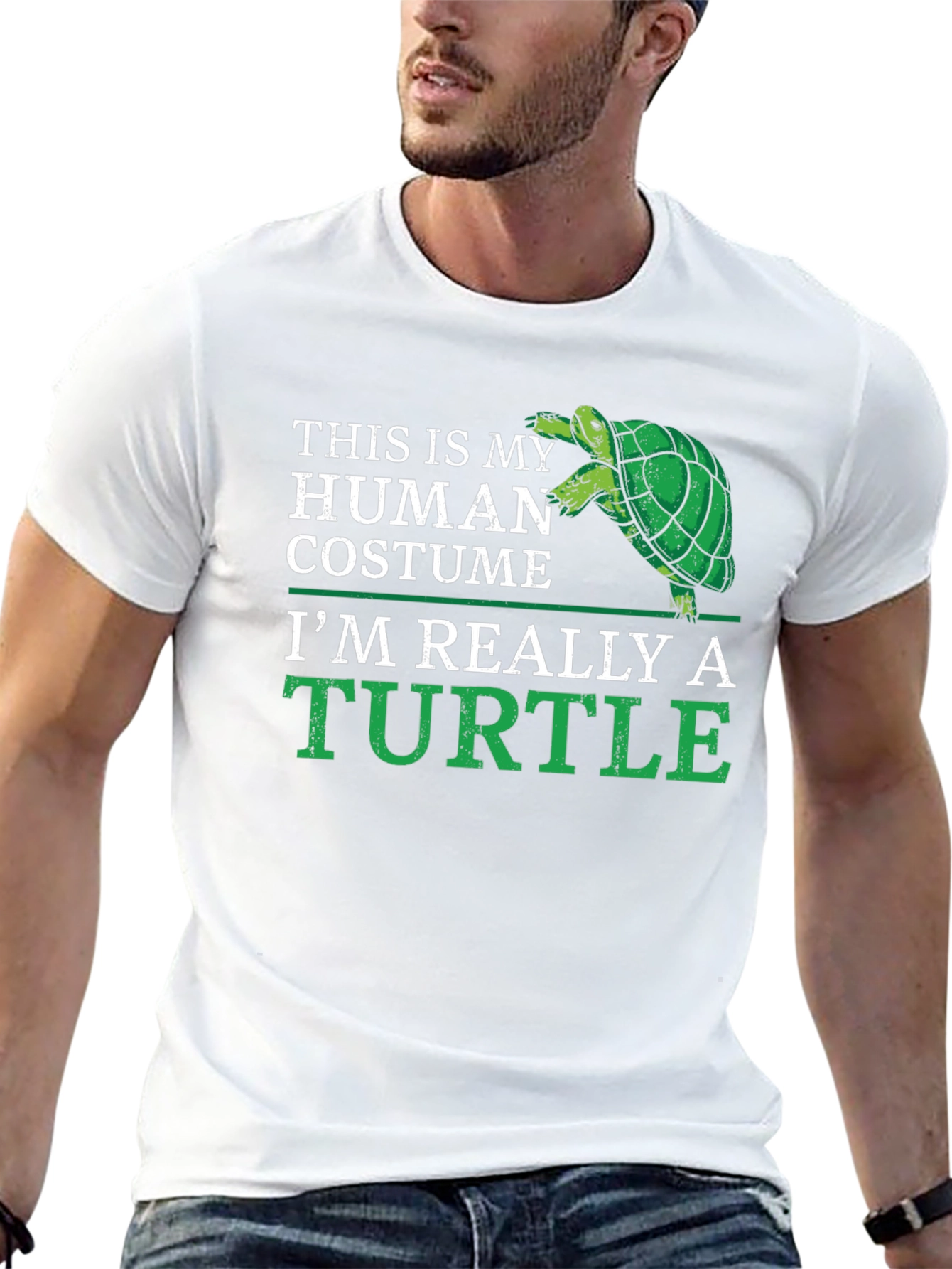Human Costume Turtle T-Shirt - Funny Animal Lover Tee