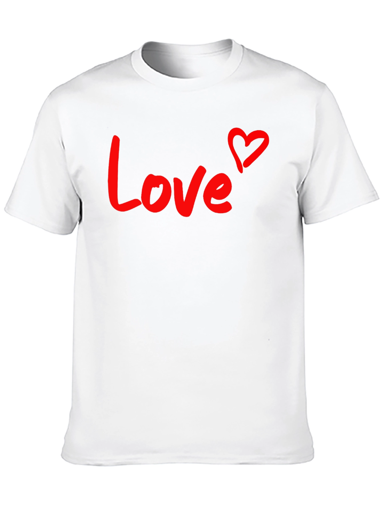 Love Heart Graphic Tee - Black Cotton Blend