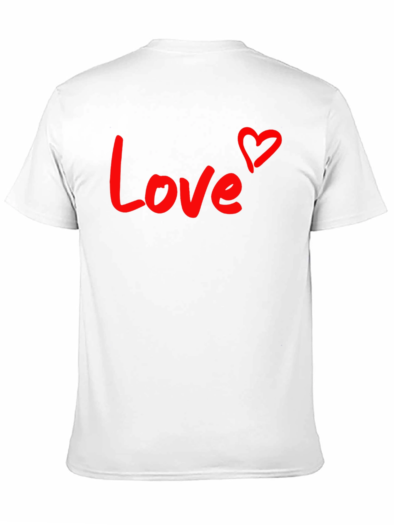 Love Heart Graphic Tee - Black Cotton Blend