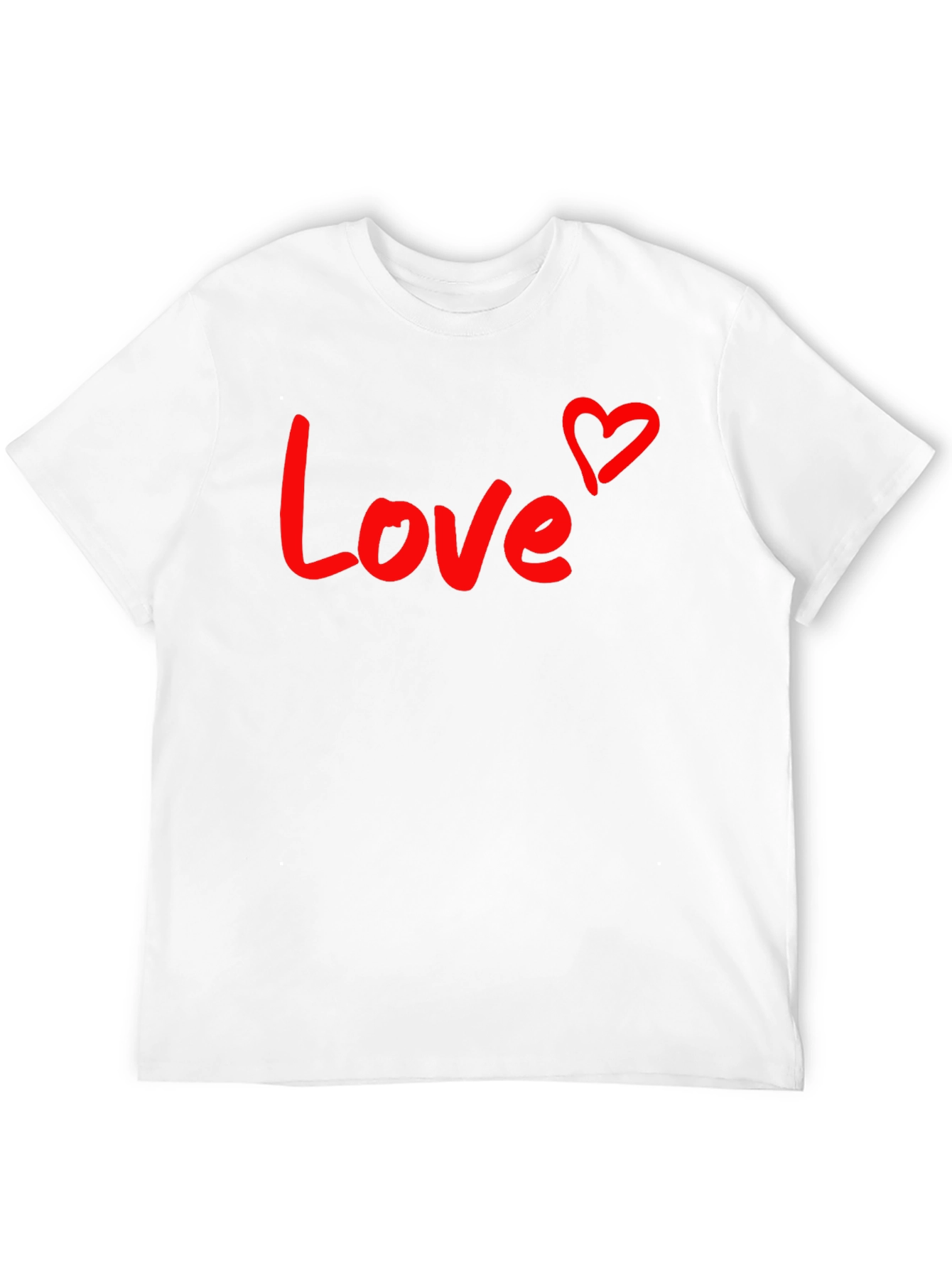 Love Heart Graphic Tee - Black Cotton Blend