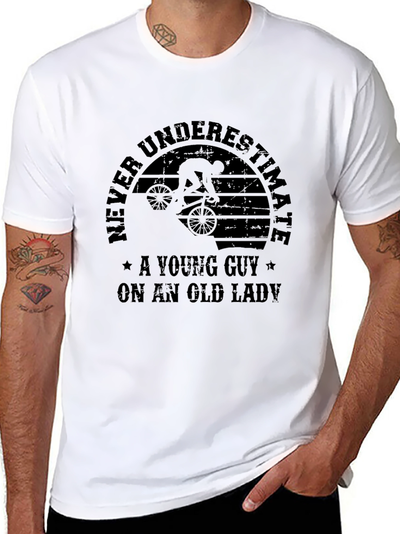 Never Underestimate an Old Lady Funny T-Shirt