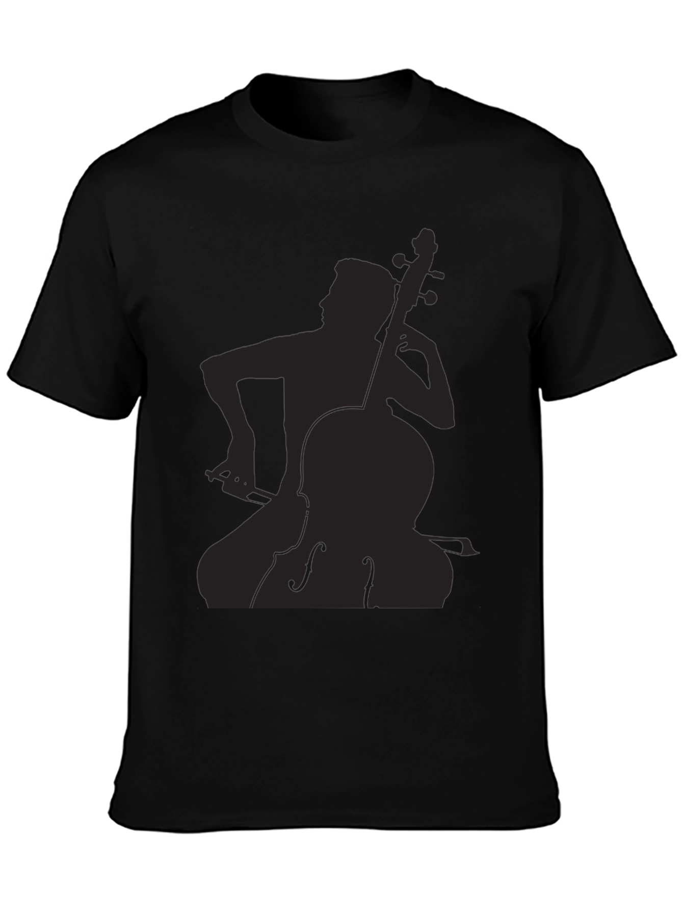 Musician Silhouette Graphic Tee - Black