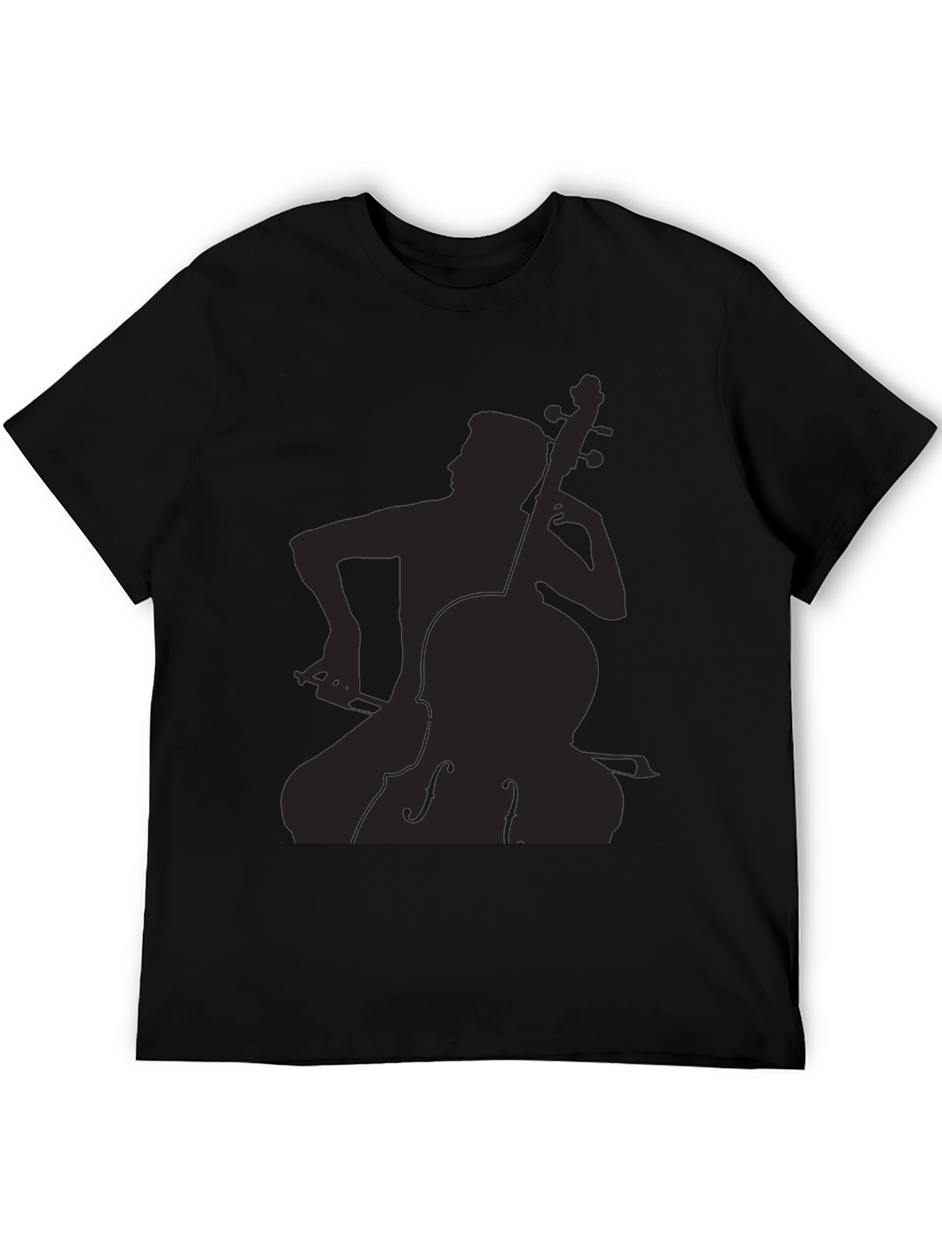Musician Silhouette Graphic Tee - Black