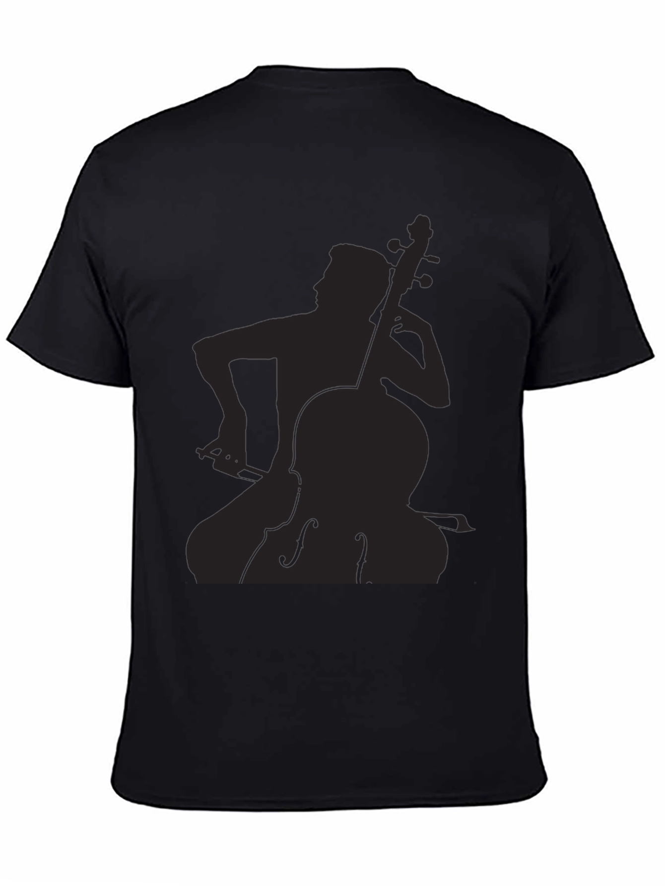 Musician Silhouette Graphic Tee - Black