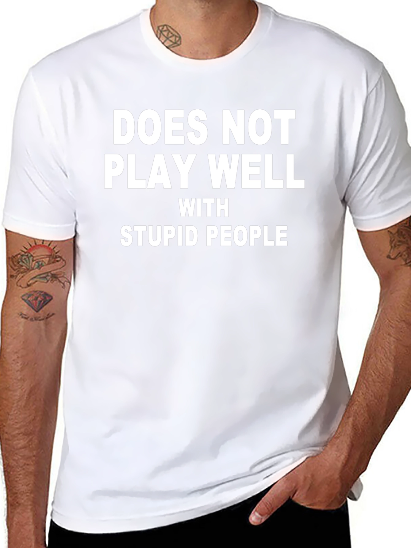 Funny Sarcastic Graphic T-Shirt - Does Not Play Well