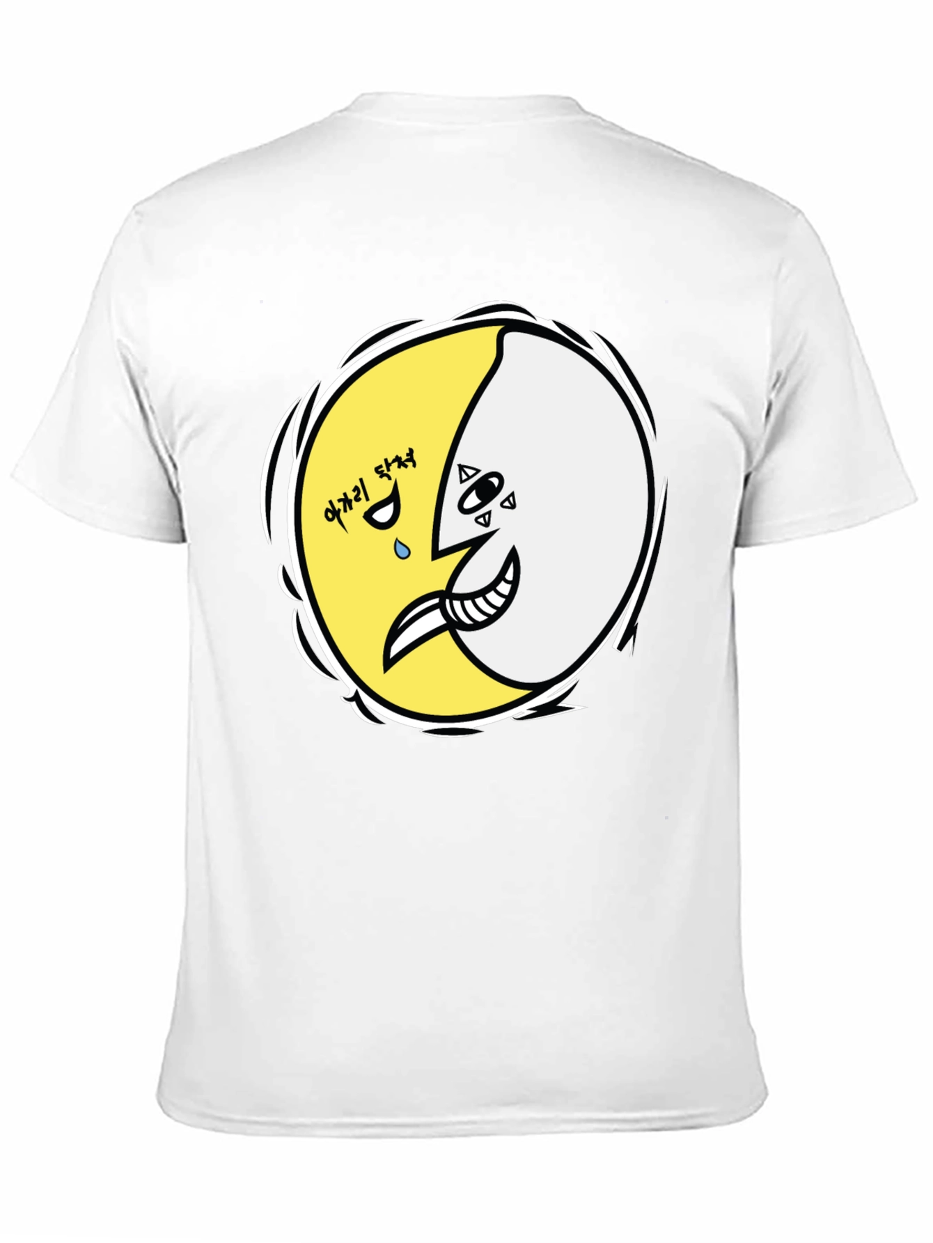 Unique Crescent Moon Graphic T-Shirt