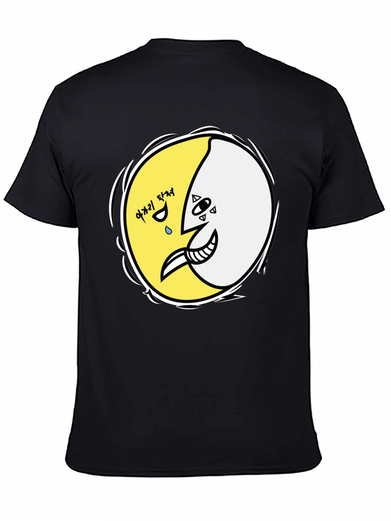 Unique Crescent Moon Graphic T-Shirt