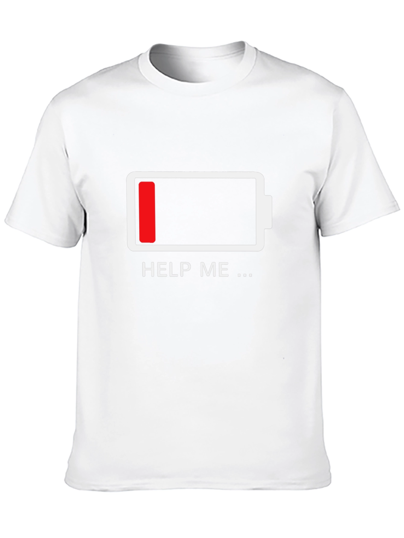 Low Battery T-Shirt - Funny Help Me Design