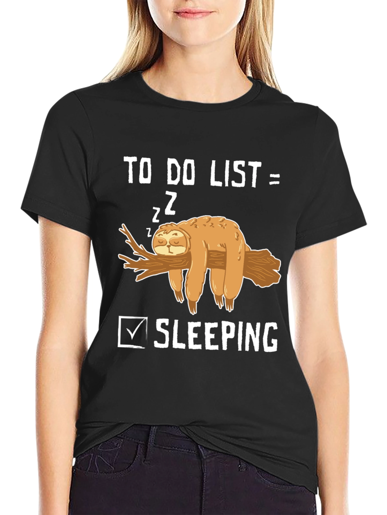 Funny Sloth To-Do List Sleeping T-Shirt