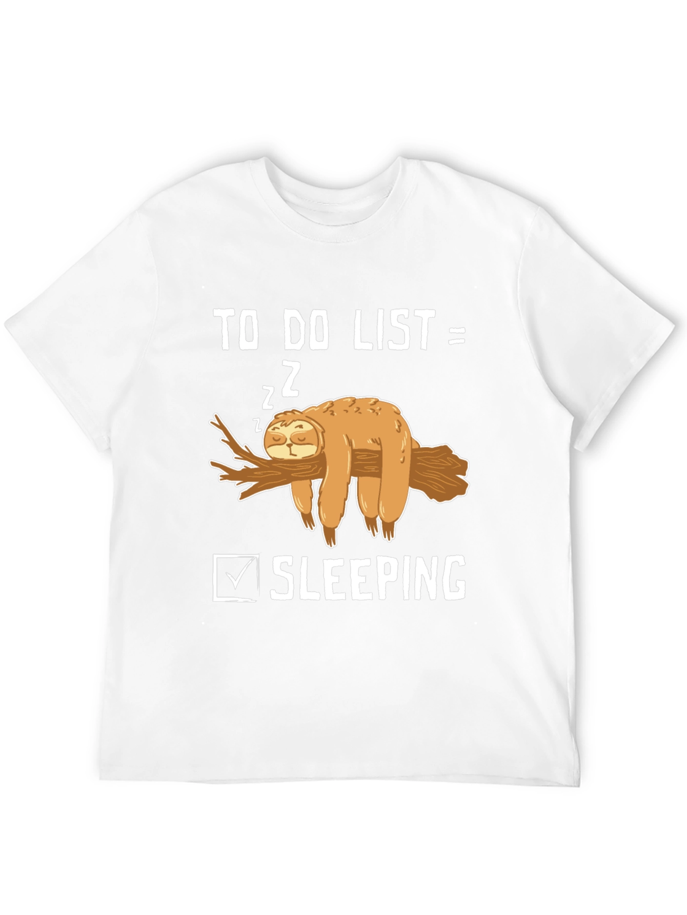 Funny Sloth To-Do List Sleeping T-Shirt